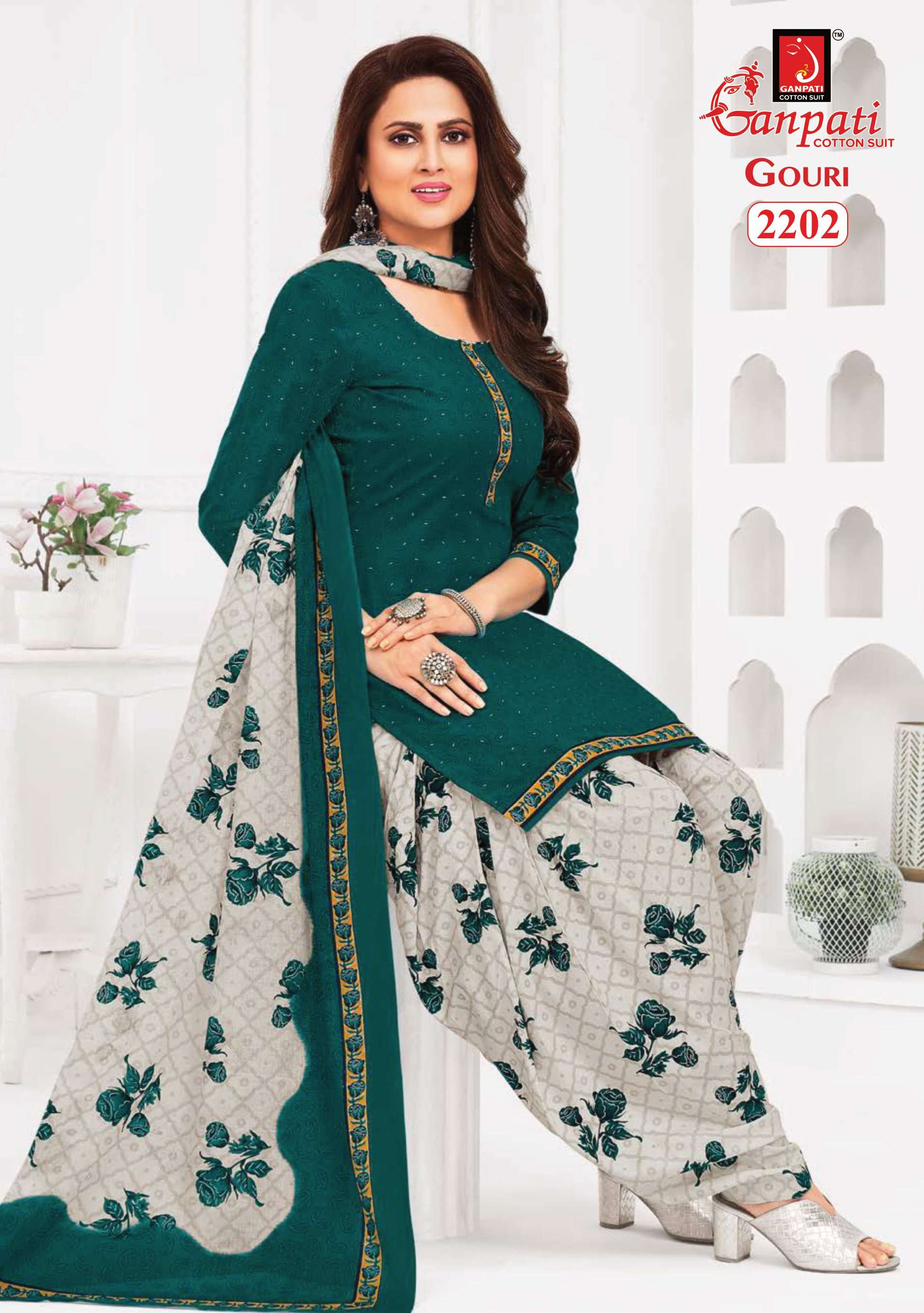GANPATI GOURI VOL 8 COTTON PRINT PATIYALA DRESS