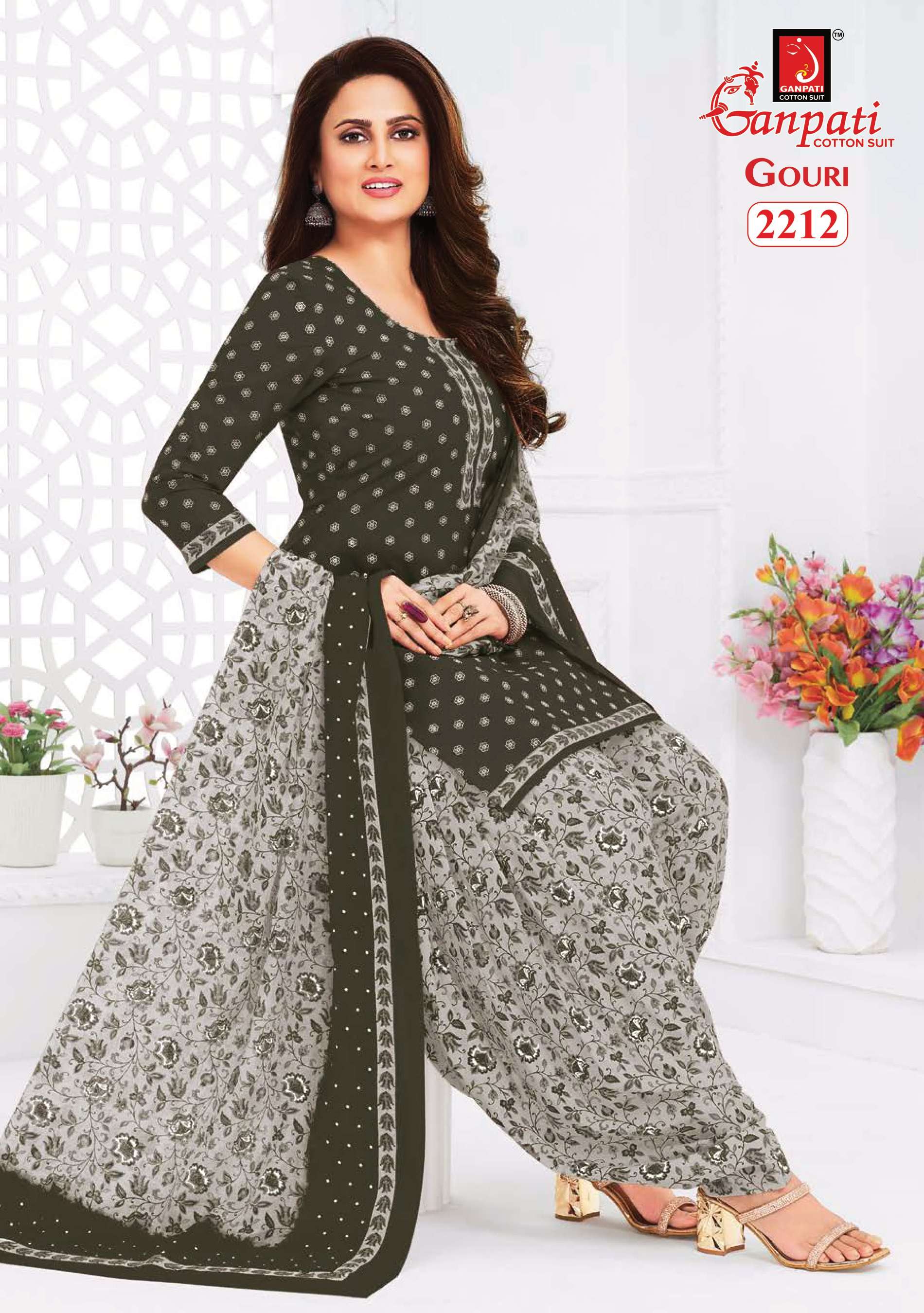 GANPATI GOURI VOL 8 COTTON PRINT PATIYALA DRESS