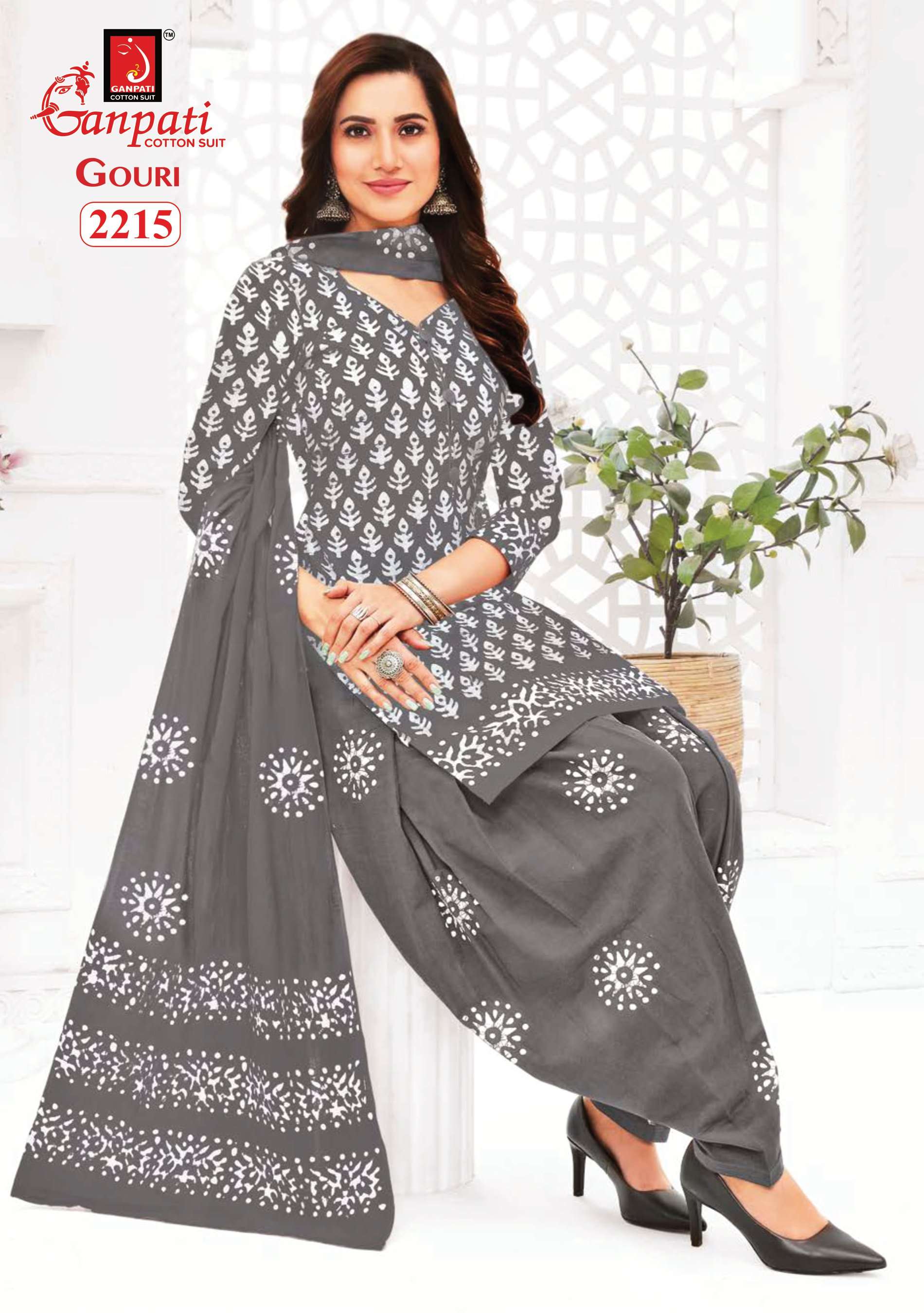 GANPATI GOURI VOL 8 COTTON PRINT PATIYALA DRESS