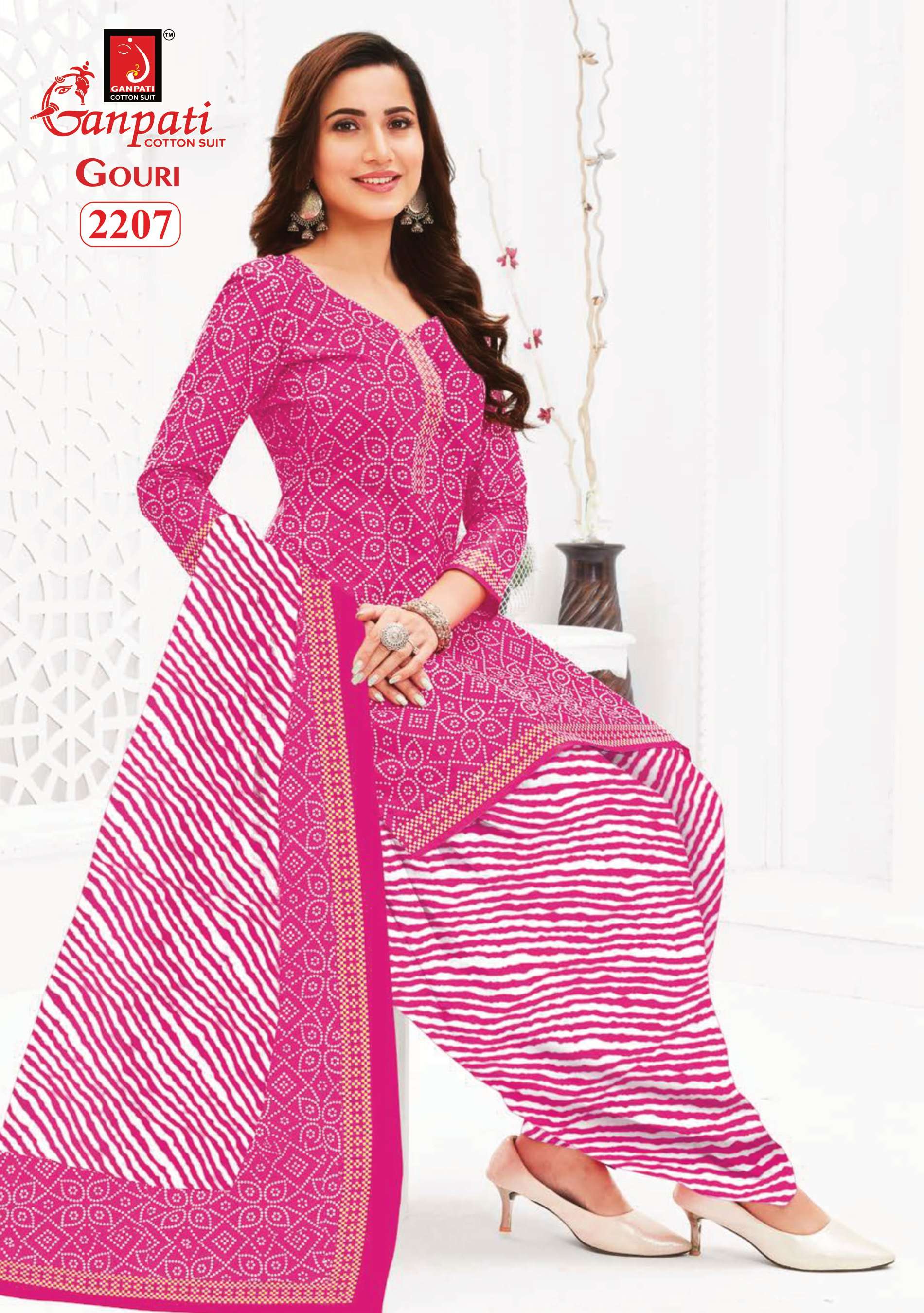 GANPATI GOURI VOL 8 COTTON PRINT PATIYALA DRESS