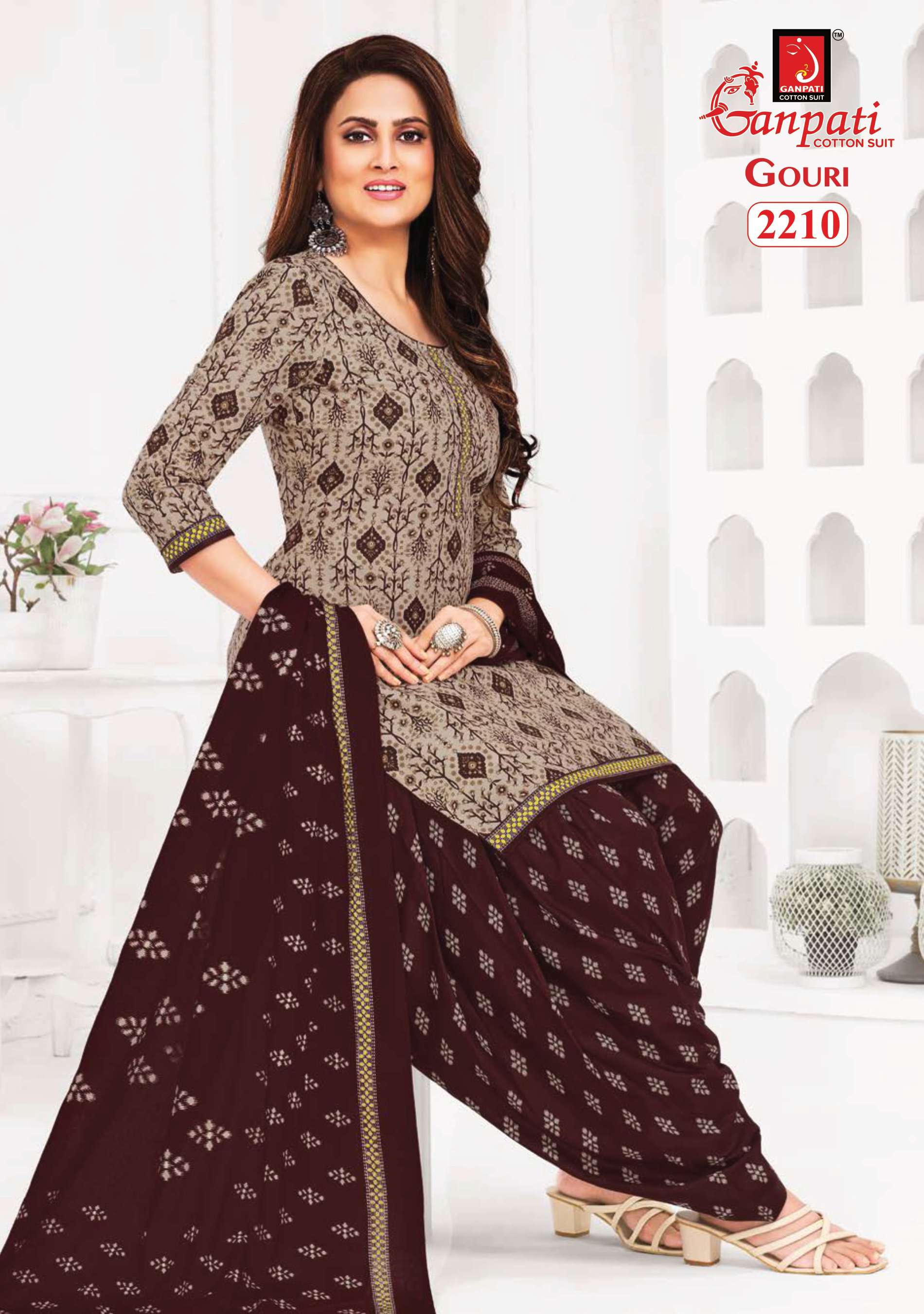 GANPATI GOURI VOL 8 COTTON PRINT PATIYALA DRESS