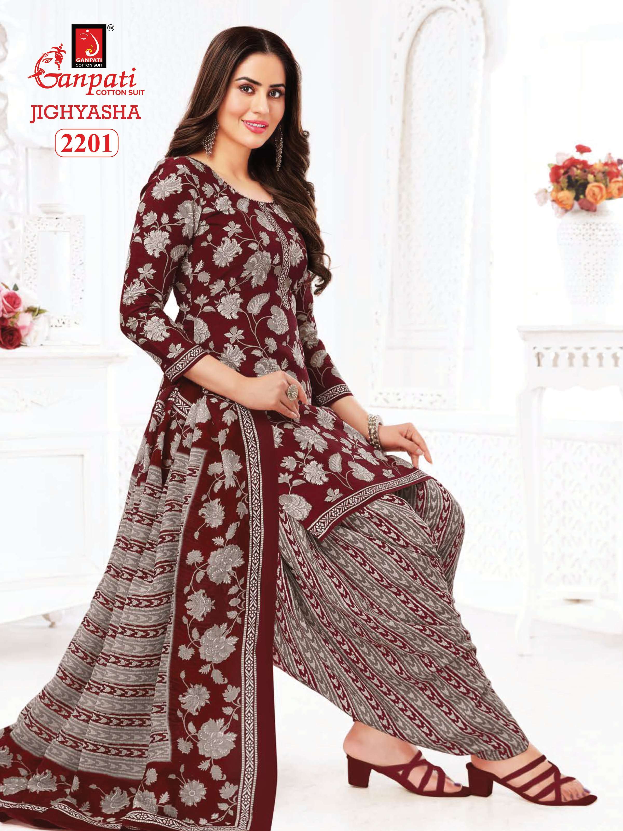 GANPATI JIGHYASHA VOL 22 COTTON PATIYALA SALWAR SUIT