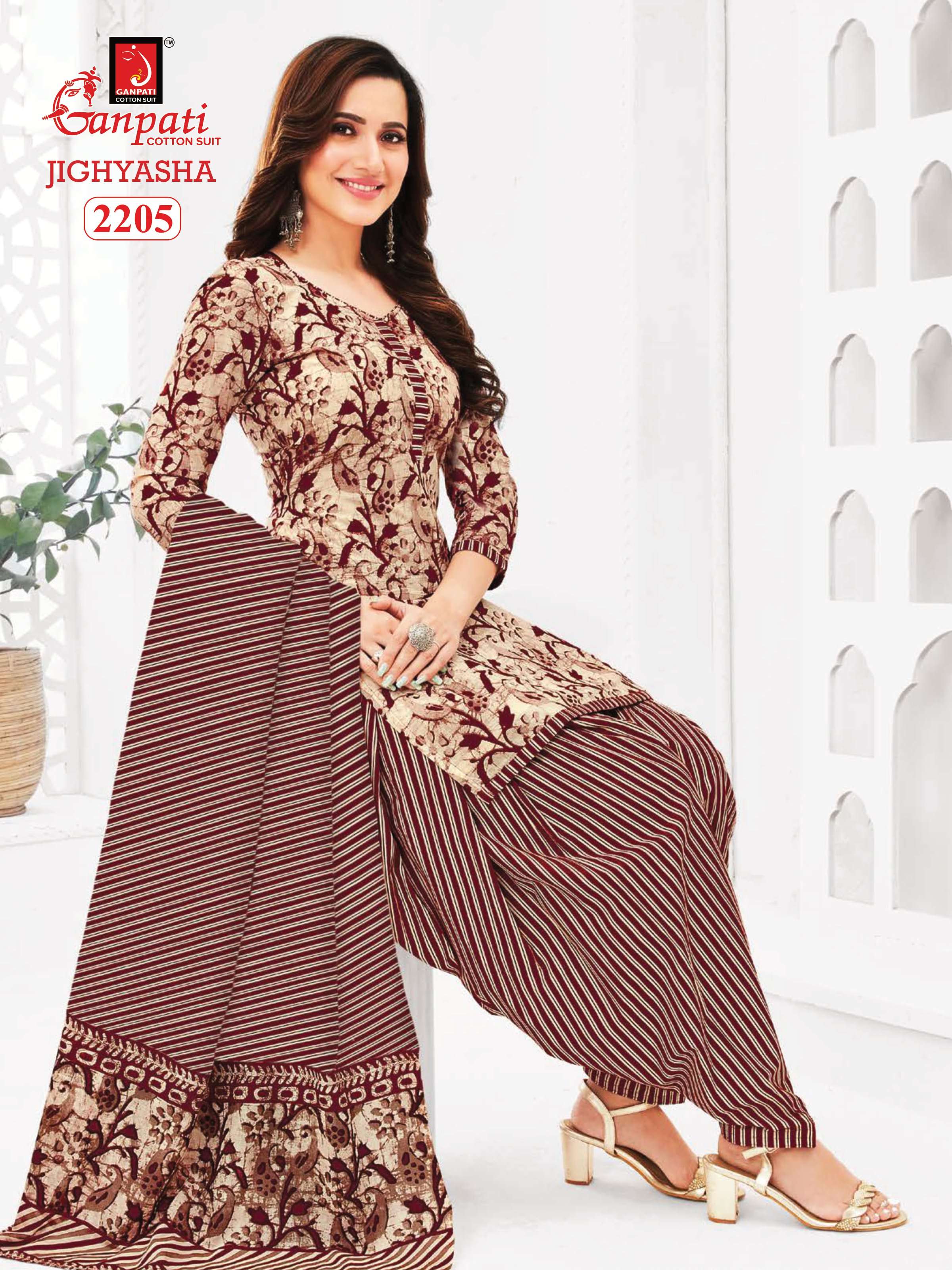 GANPATI JIGHYASHA VOL 22 COTTON PATIYALA SALWAR SUIT