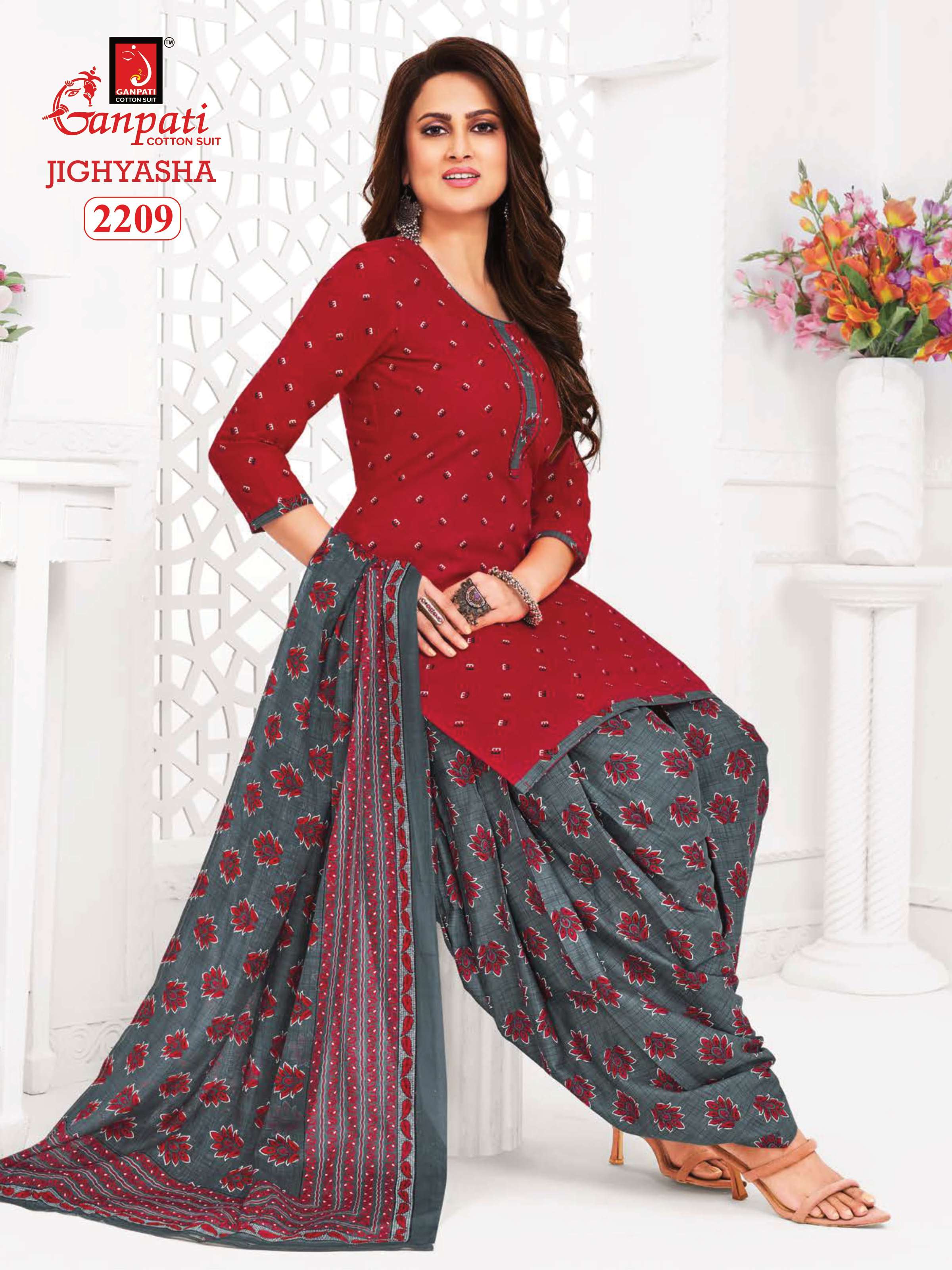 GANPATI JIGHYASHA VOL 22 COTTON PATIYALA SALWAR SUIT