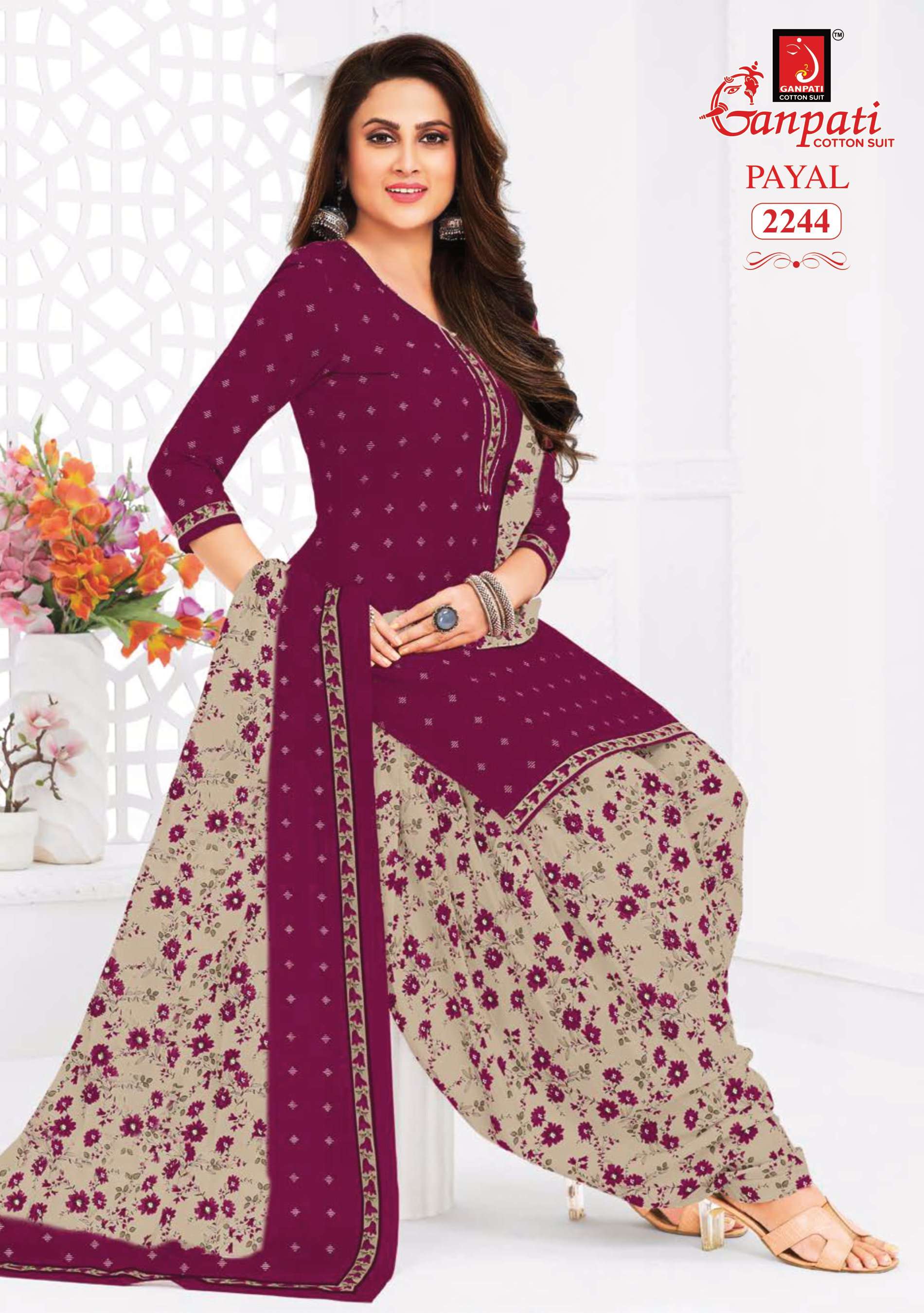 GANPATI PAYAL VOL 8 COTTON PRINTED SALWAR SUIT