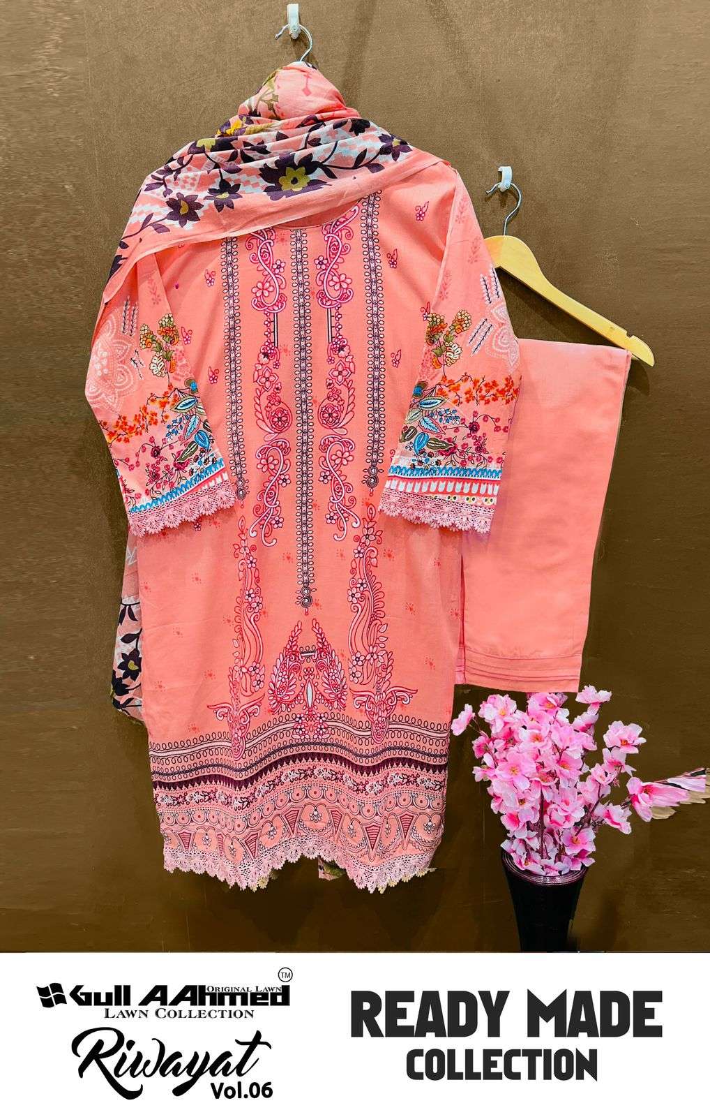 GULL AAHMED RIWAYAT VOL 6 READY MADE SUIT LAWN COTTON SUIT