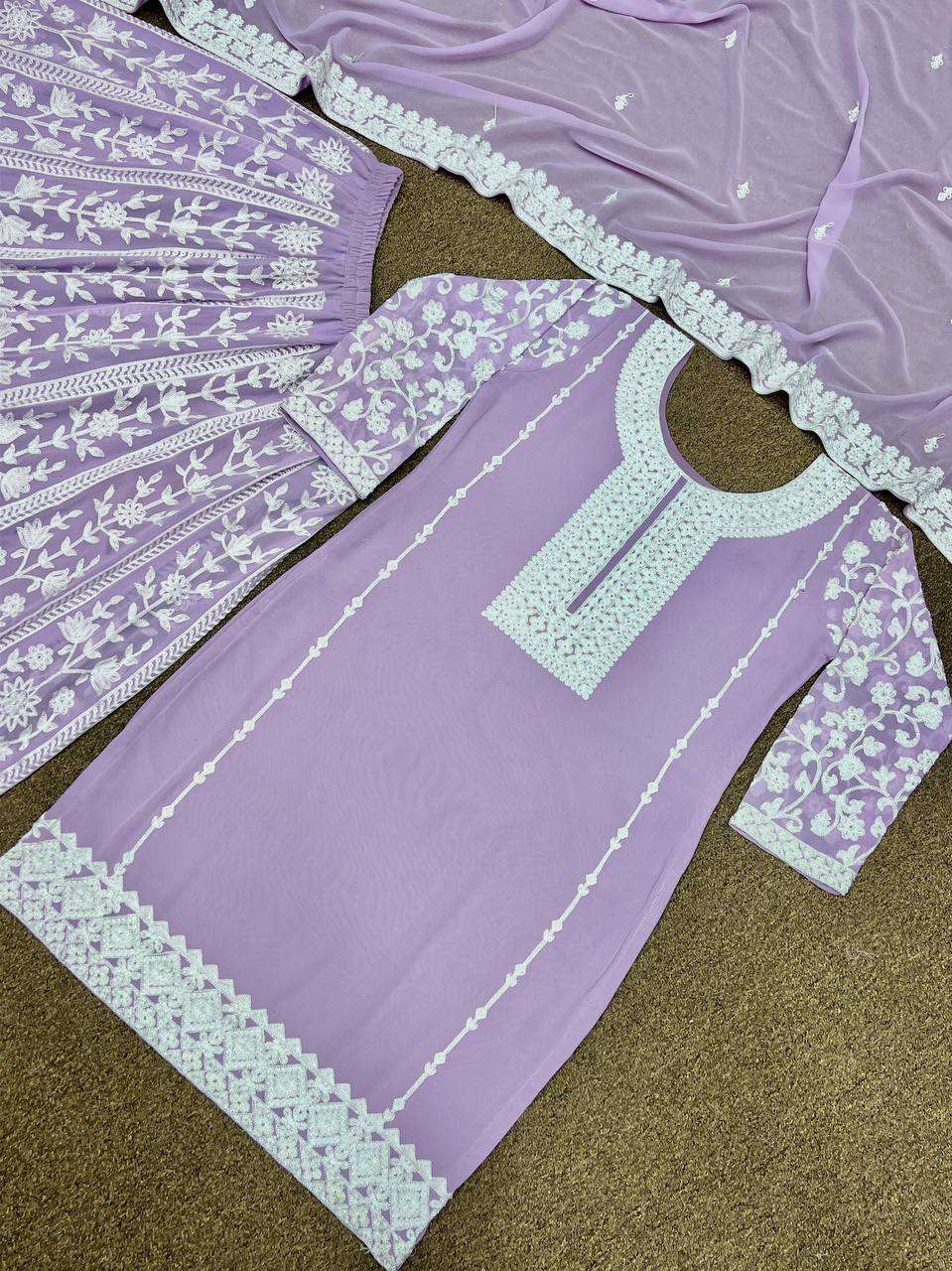 HK 1637 KURTI PLAZZO SET
