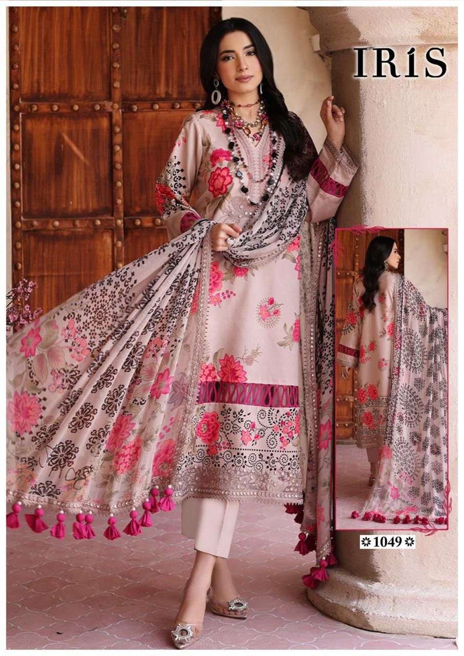IRIS AFSANAH VOL 5 READY MADE COLLECTION COTTON DIGITAL PRINTS SUIT