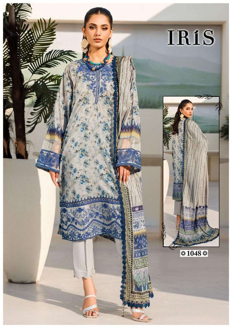 IRIS AFSANAH VOL 5 READY MADE COLLECTION COTTON DIGITAL PRINTS SUIT