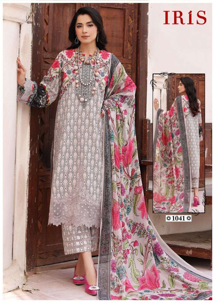 IRIS AFSANAH VOL 5 READY MADE COLLECTION COTTON DIGITAL PRINTS SUIT