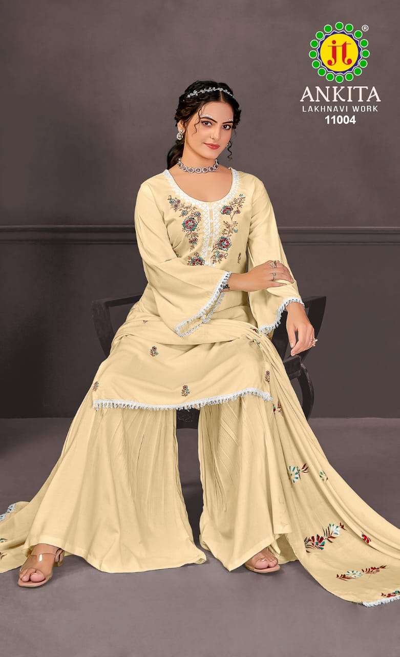 JT ANKITA VOL 11 RAYON FANCY WORK SALWAR SUIT