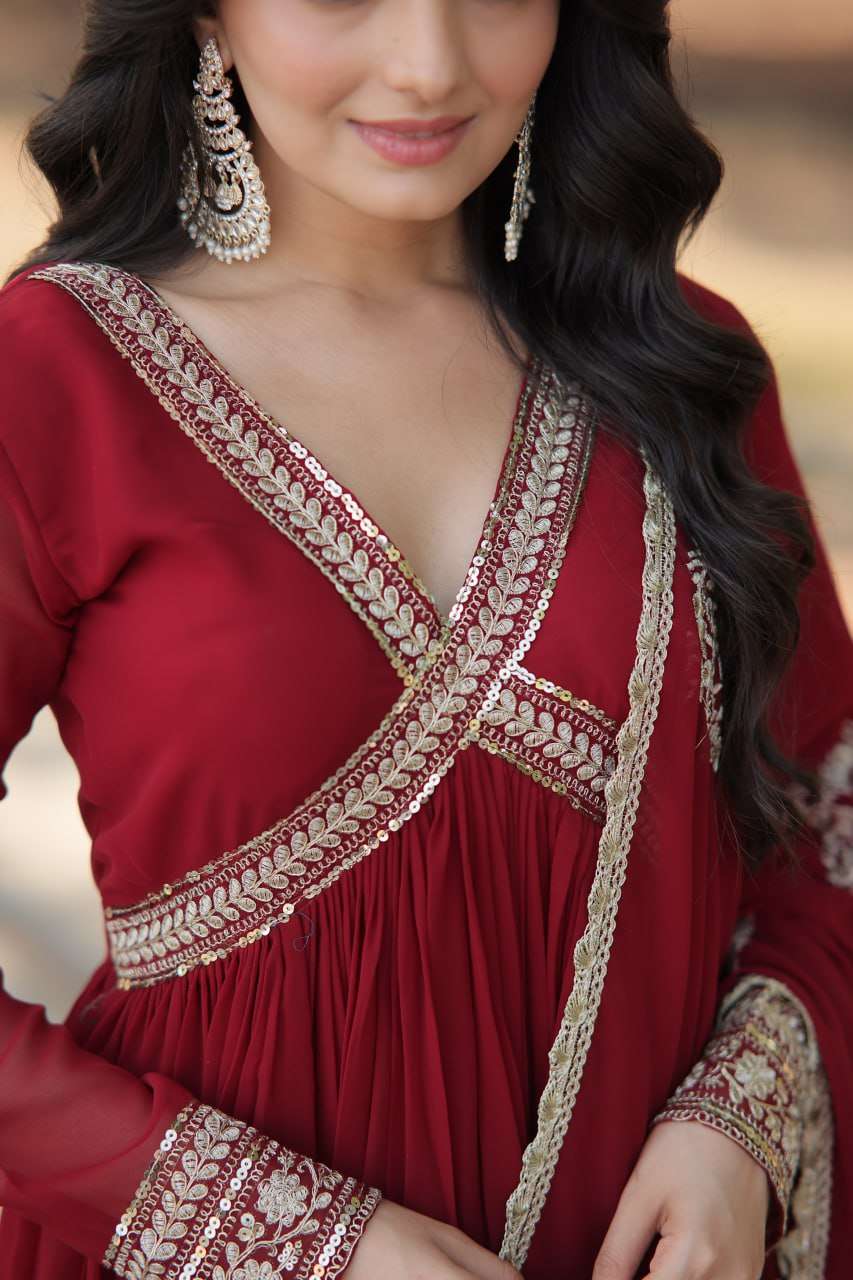 KA 1107 GOWN DUPATTA