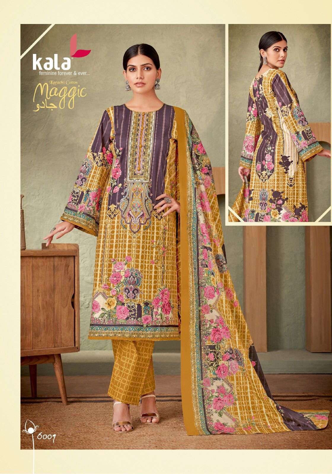 KALA FASHION MAGGIC VOL 21 COTTON DIGITAL KARACHI PRINT SUIT