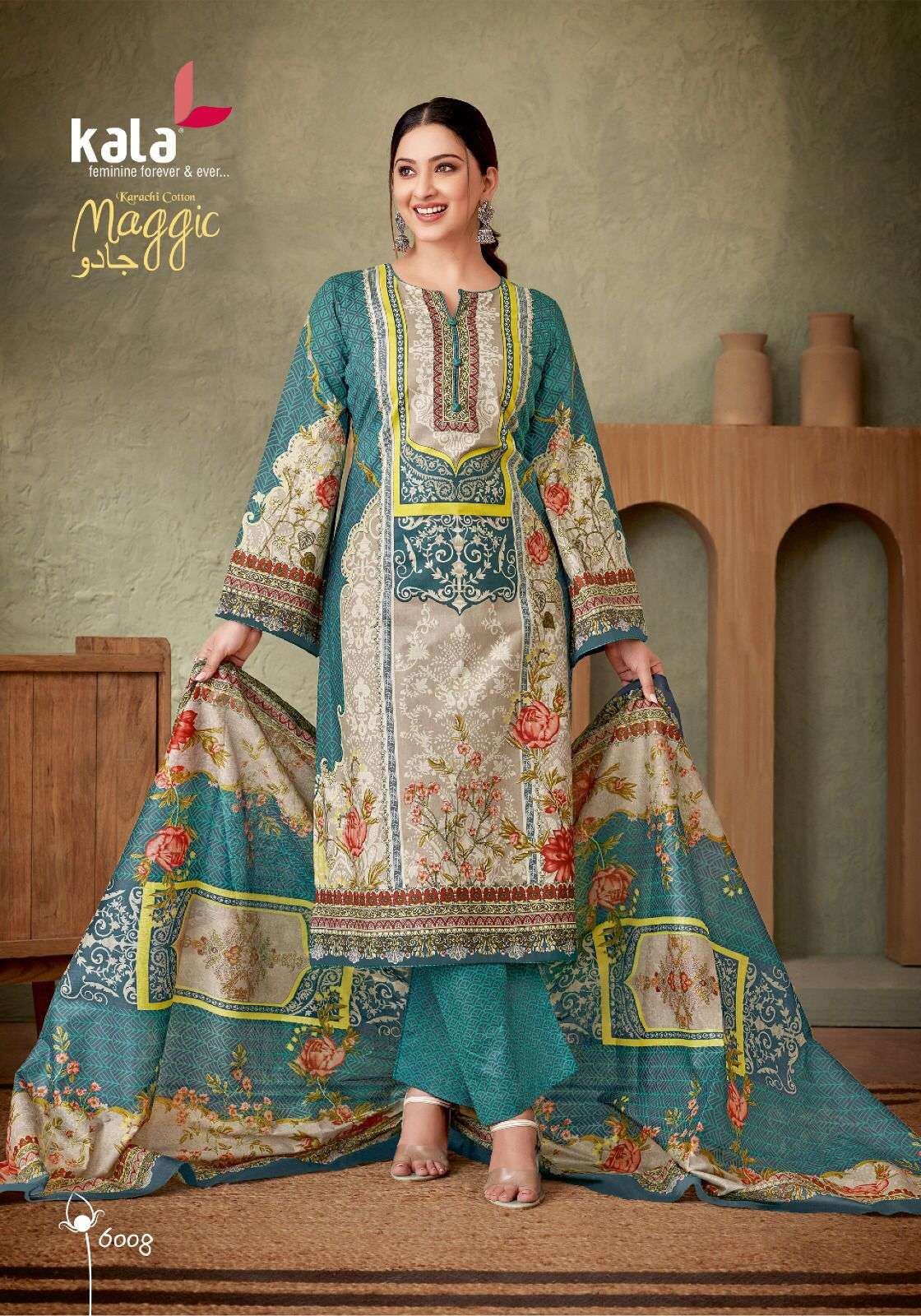 KALA FASHION MAGGIC VOL 21 COTTON DIGITAL KARACHI PRINT SUIT