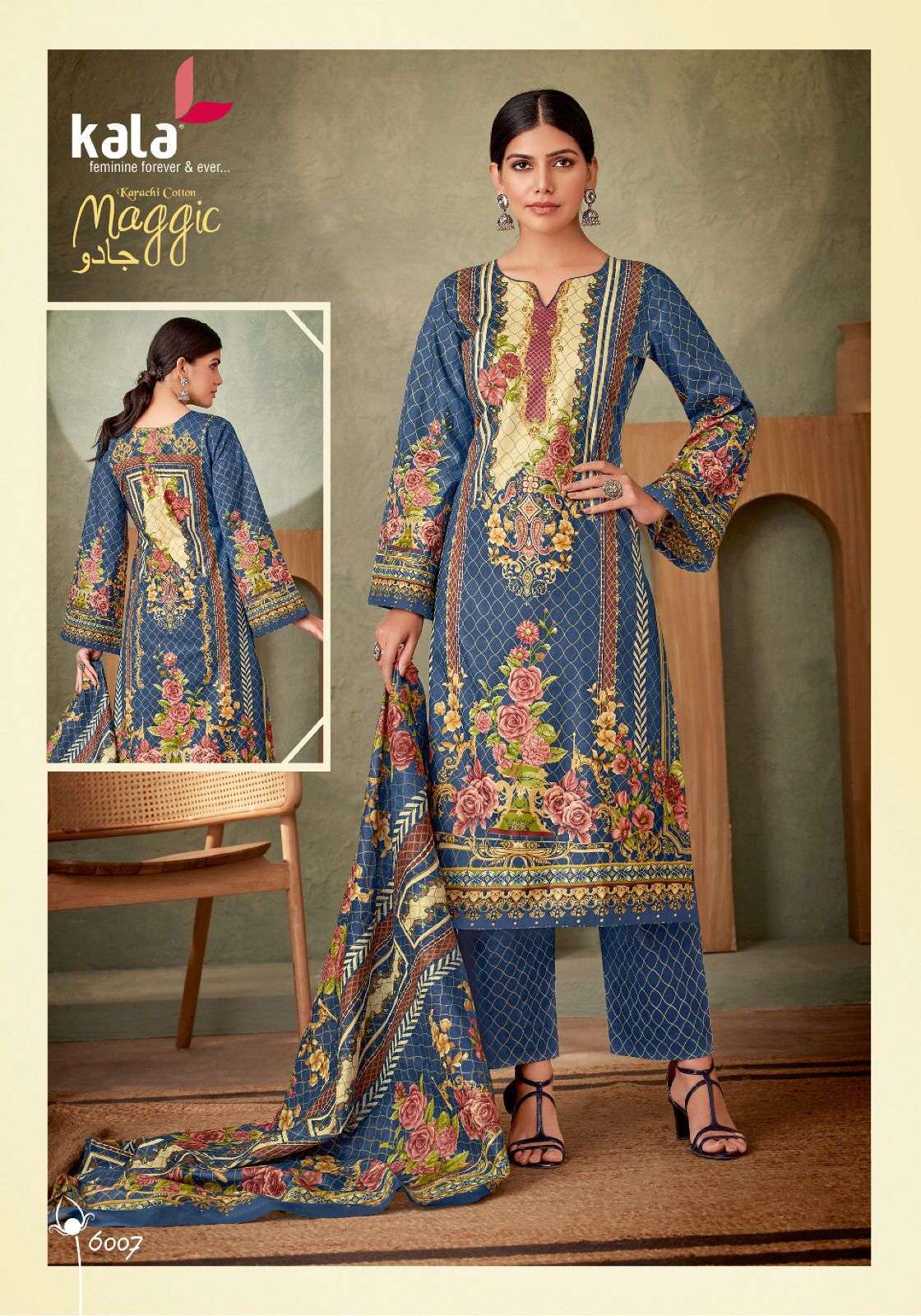 KALA FASHION MAGGIC VOL 21 COTTON DIGITAL KARACHI PRINT SUIT
