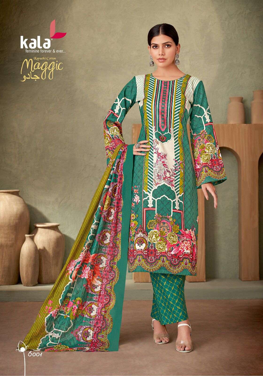 KALA FASHION MAGGIC VOL 21 COTTON DIGITAL KARACHI PRINT SUIT