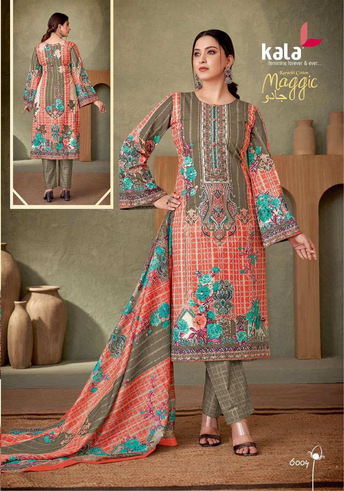 KALA FASHION MAGGIC VOL 21 COTTON DIGITAL KARACHI PRINT SUIT