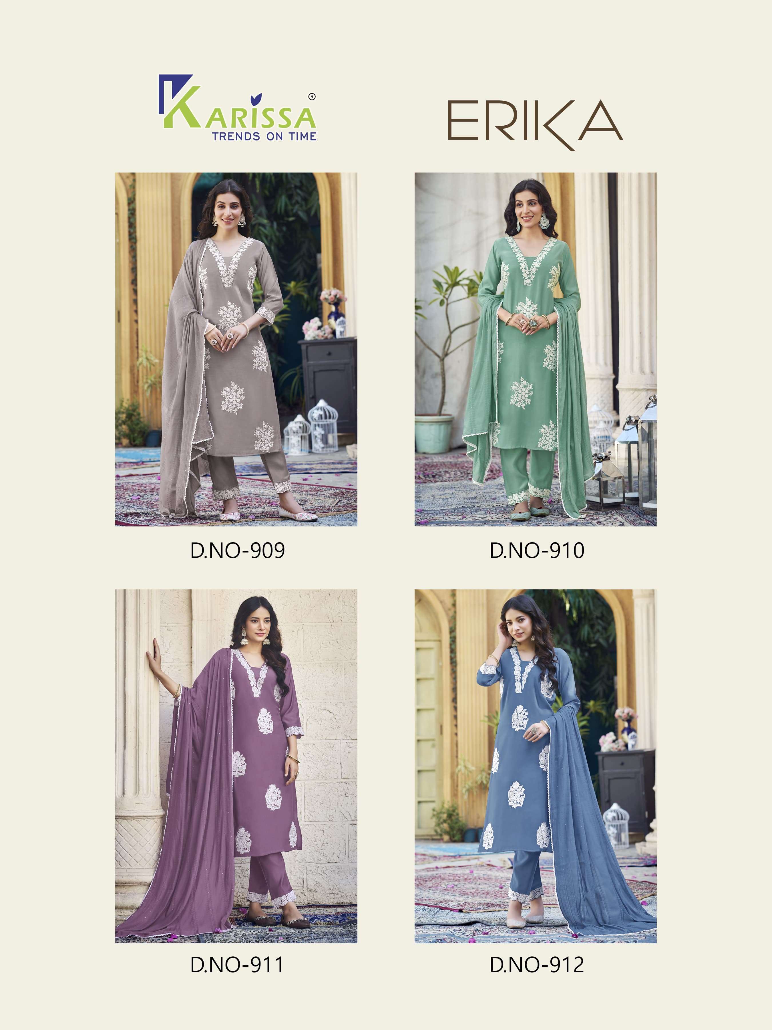 KARISSA ERIKA VISCOSE FANCY WORK LADIES KURTI COMBO SET 