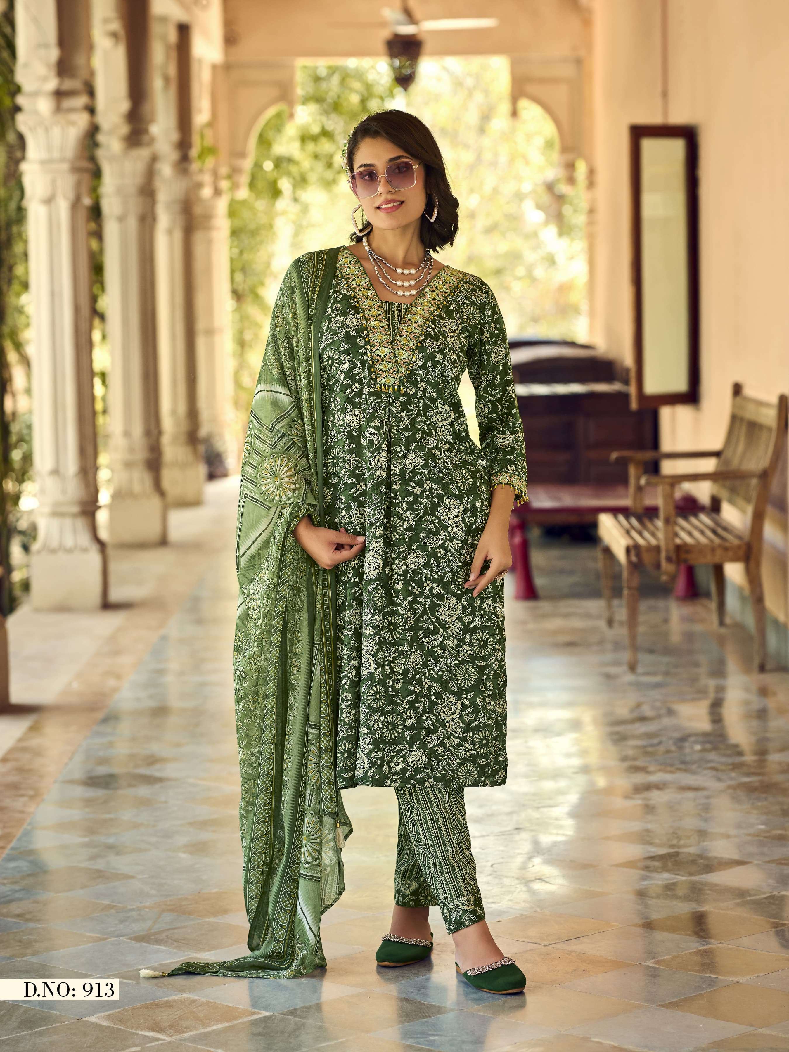 KARISSA HASEENA VOL 2 RAYON PRINTS WITH FANCY WORK KURTI COMBO SET 