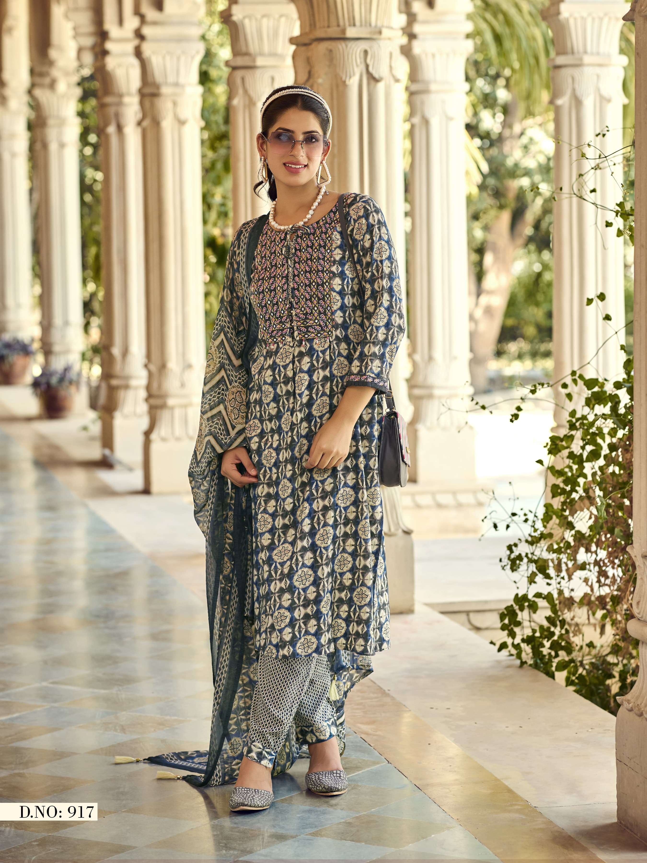KARISSA HASEENA VOL 2 RAYON PRINTS WITH FANCY WORK KURTI COMBO SET 