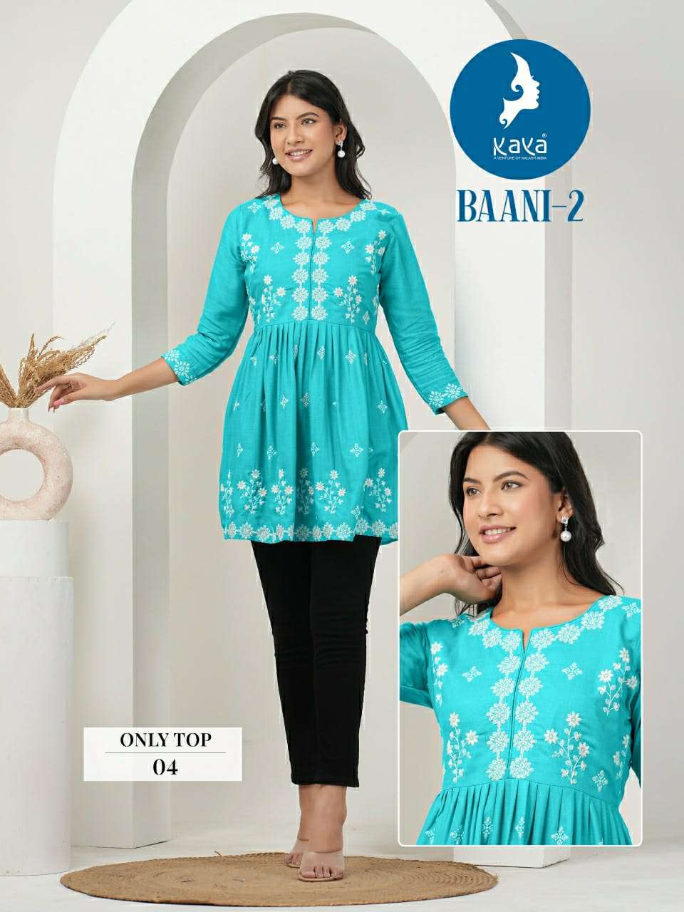 KAYA BAANI VOL 2 RAYON FANCY LUCKNOWI WORKS TOP