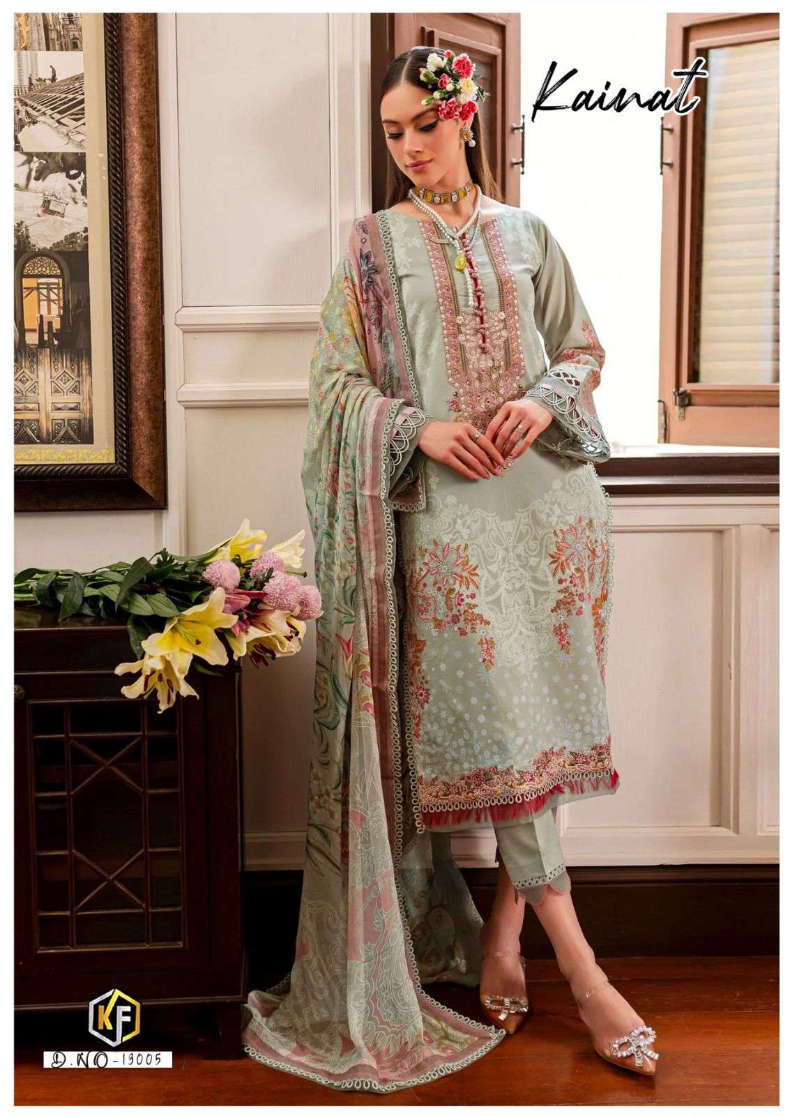 KEVAL FAB KAINAT VOL 13 LAWN COTTON DIGITAL PRINT SUIT