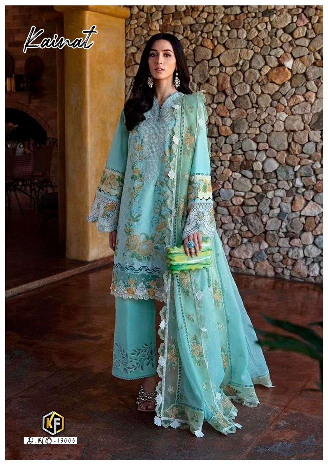 KEVAL FAB KAINAT VOL 13 LAWN COTTON DIGITAL PRINT SUIT