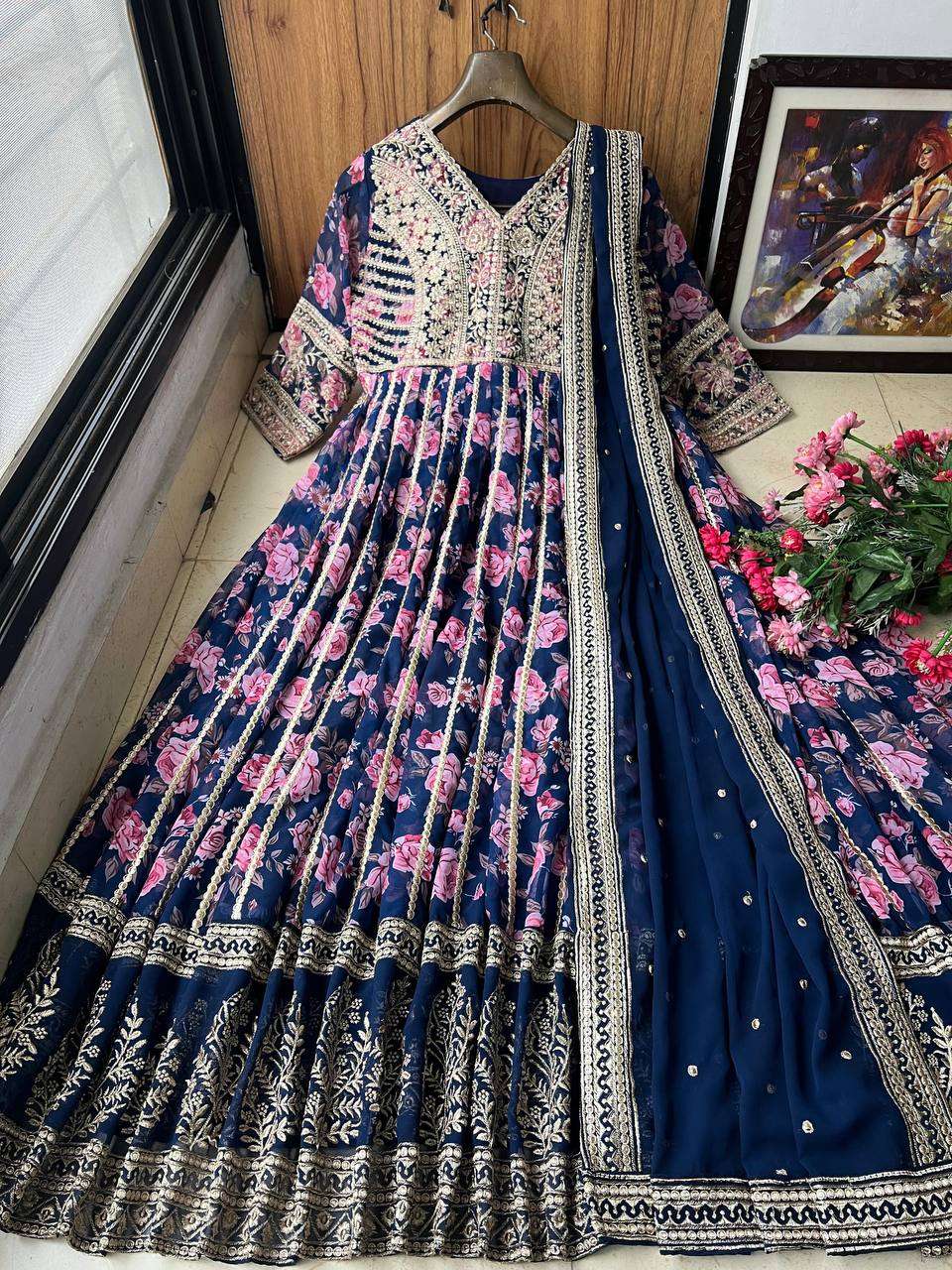 LC 1274 GOWN DUPATTA