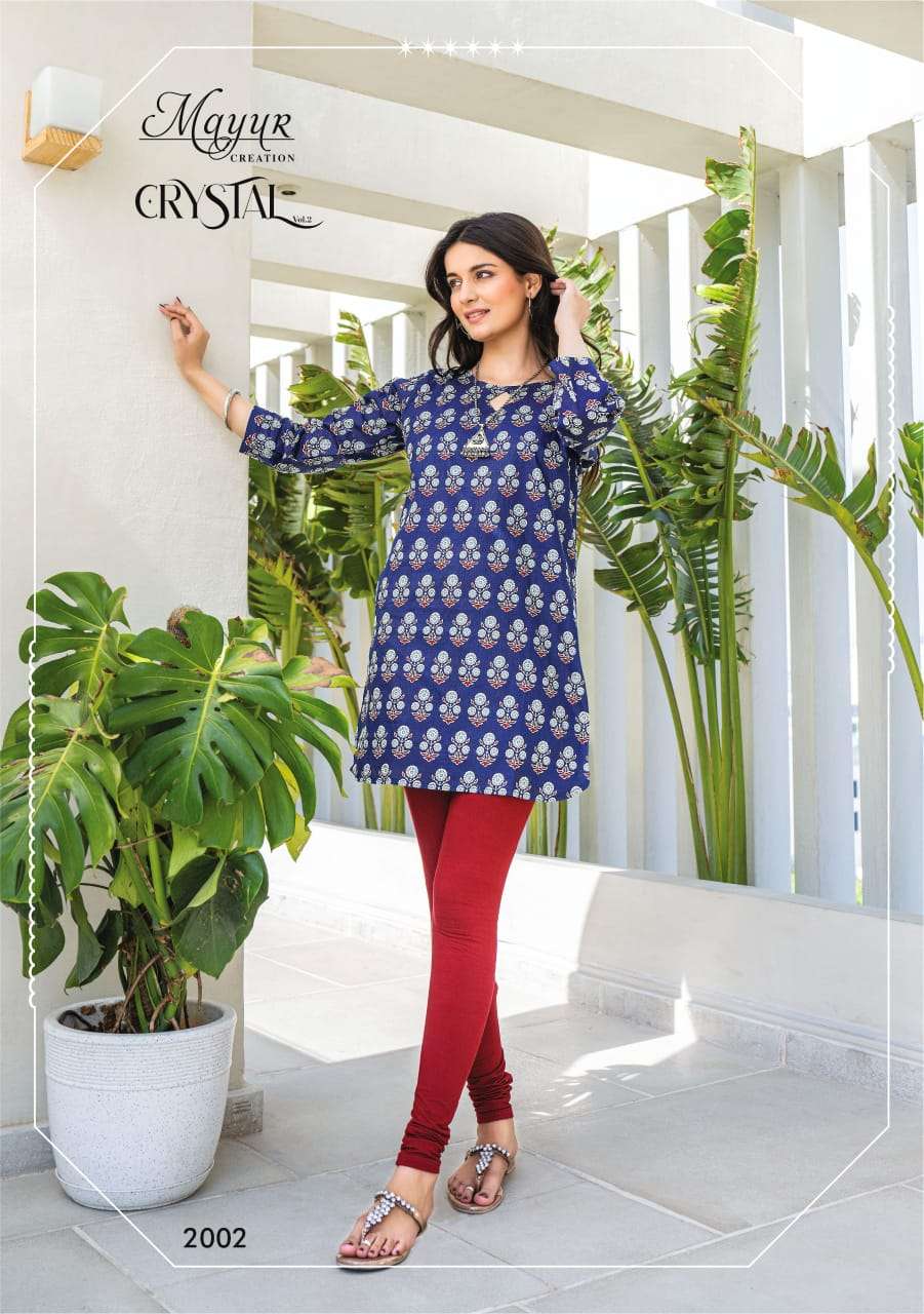 MAYUR CREATION CRYSTAL VOL 2 COTTON PRINTED SHORT KURTI