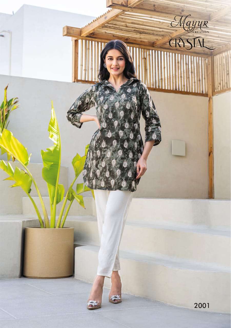 MAYUR CREATION CRYSTAL VOL 2 COTTON PRINTED SHORT KURTI