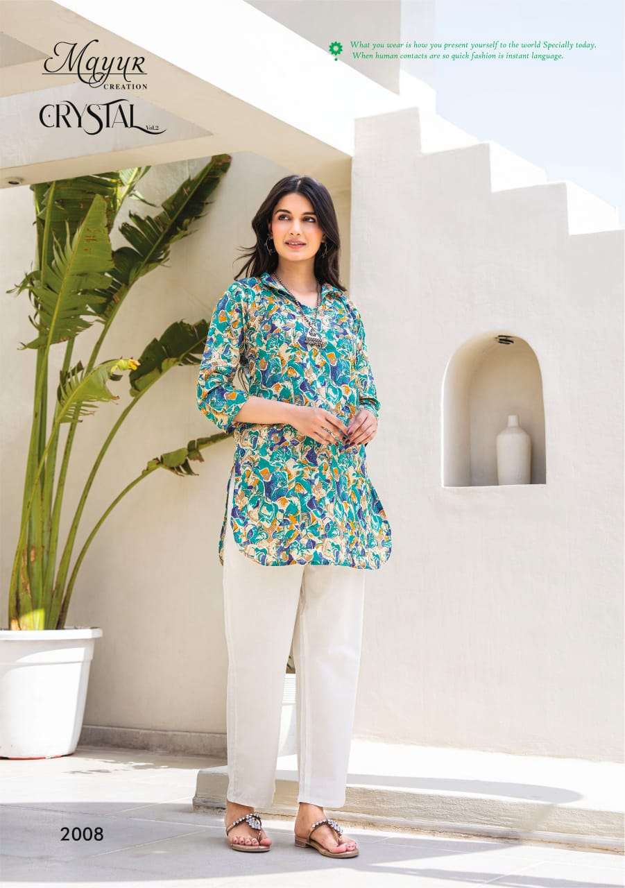 MAYUR CREATION CRYSTAL VOL 2 COTTON PRINTED SHORT KURTI
