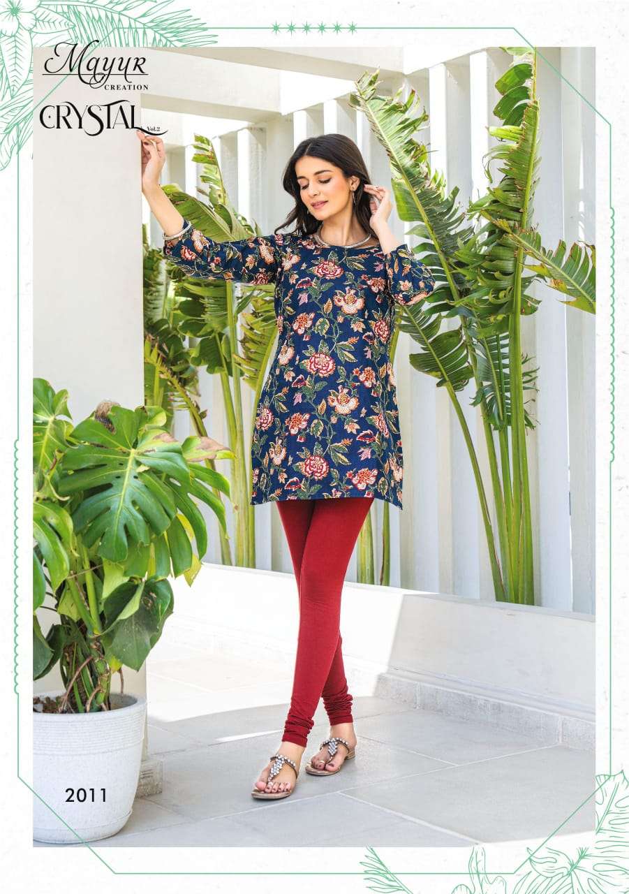 MAYUR CREATION CRYSTAL VOL 2 COTTON PRINTED SHORT KURTI