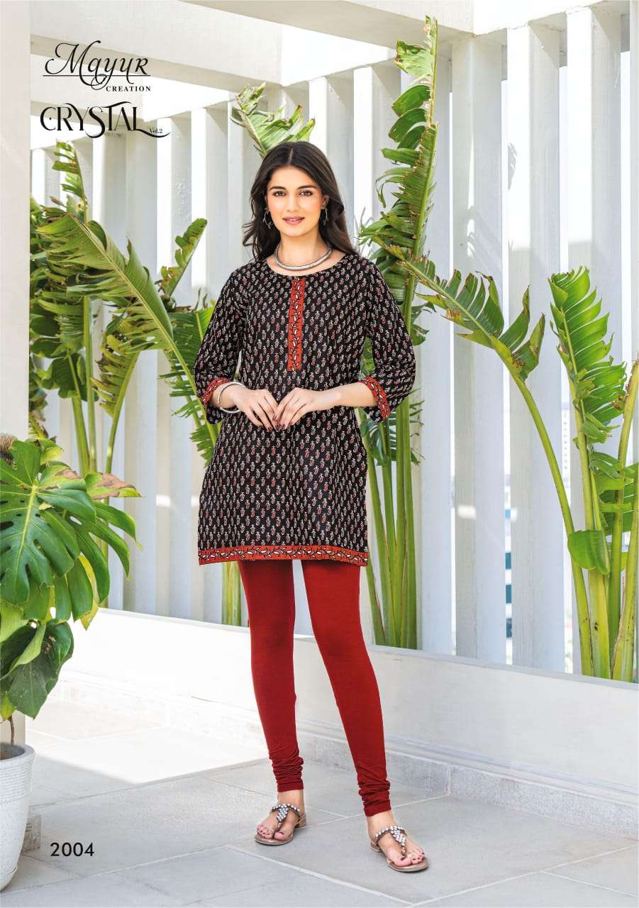 MAYUR CREATION CRYSTAL VOL 2 COTTON PRINTED SHORT KURTI