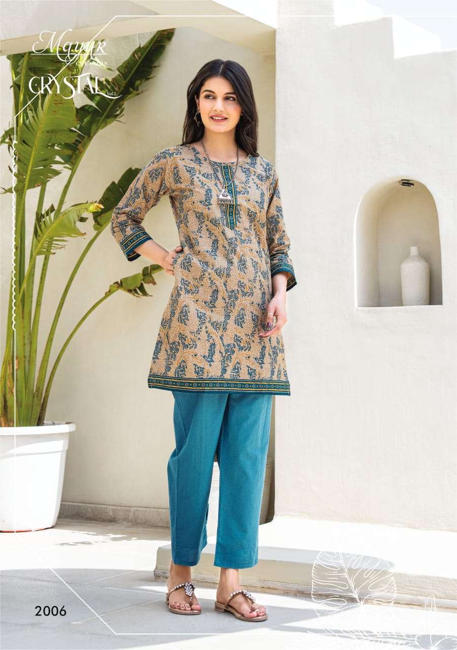 MAYUR CREATION CRYSTAL VOL 2 COTTON PRINTED SHORT KURTI