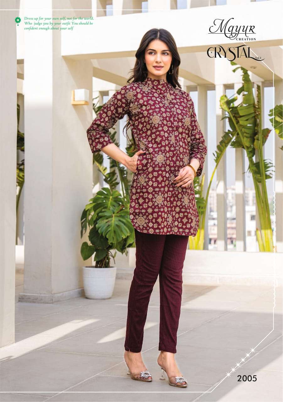MAYUR CREATION CRYSTAL VOL 2 COTTON PRINTED SHORT KURTI
