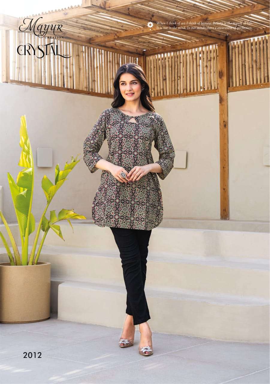 MAYUR CREATION CRYSTAL VOL 2 COTTON PRINTED SHORT KURTI