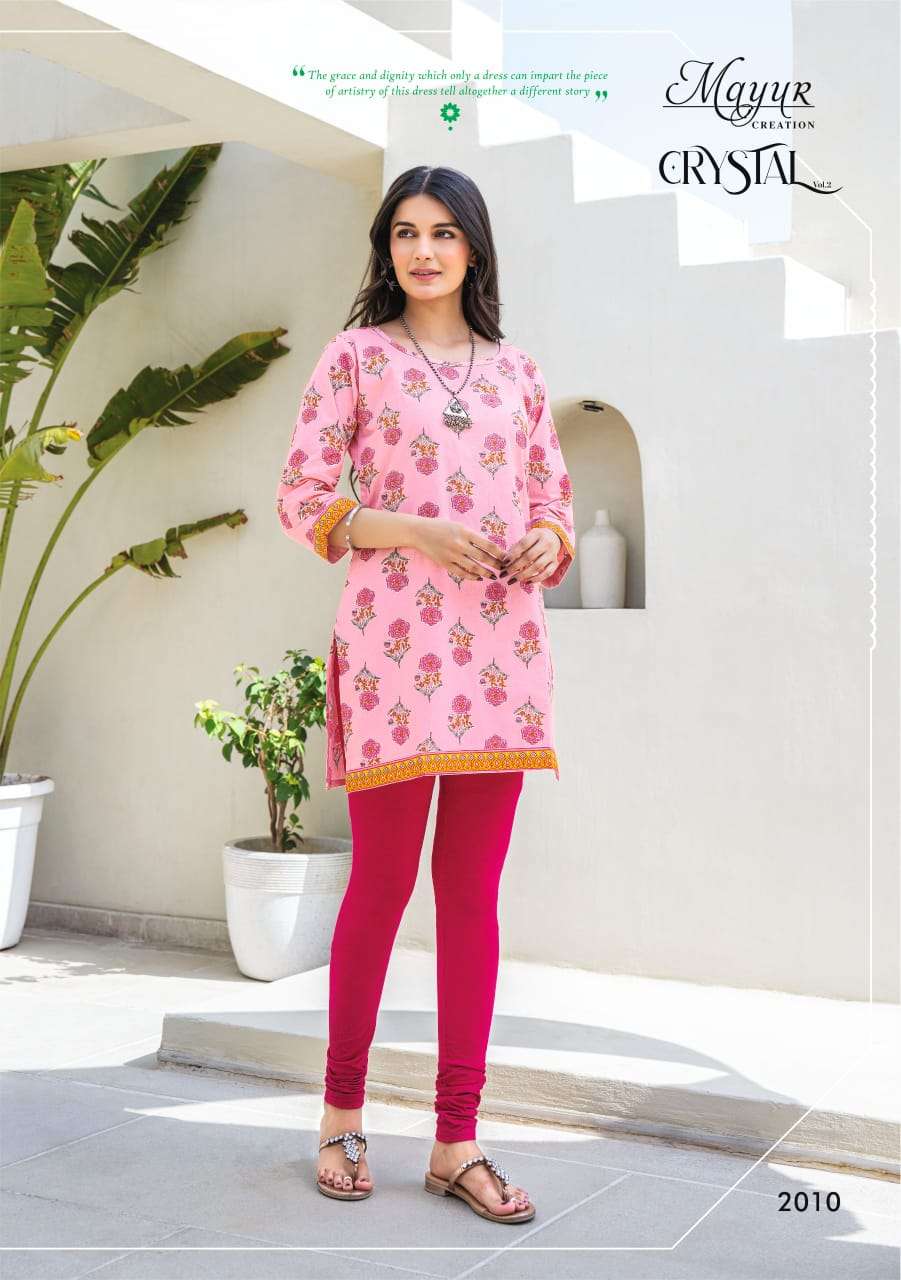 MAYUR CREATION CRYSTAL VOL 2 COTTON PRINTED SHORT KURTI