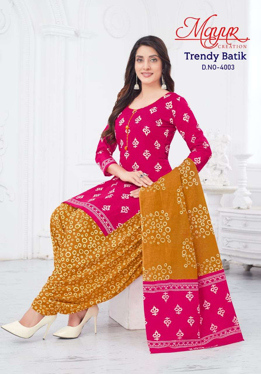 MAYUR CREATION TRENDY BATIK VOL 4 COTTON SALWAR SUIT