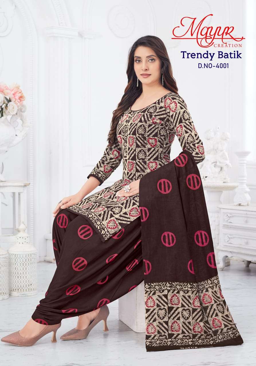 MAYUR CREATION TRENDY BATIK VOL 4 COTTON SALWAR SUIT