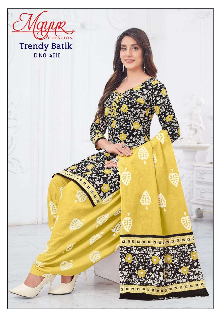 MAYUR CREATION TRENDY BATIK VOL 4 COTTON SALWAR SUIT