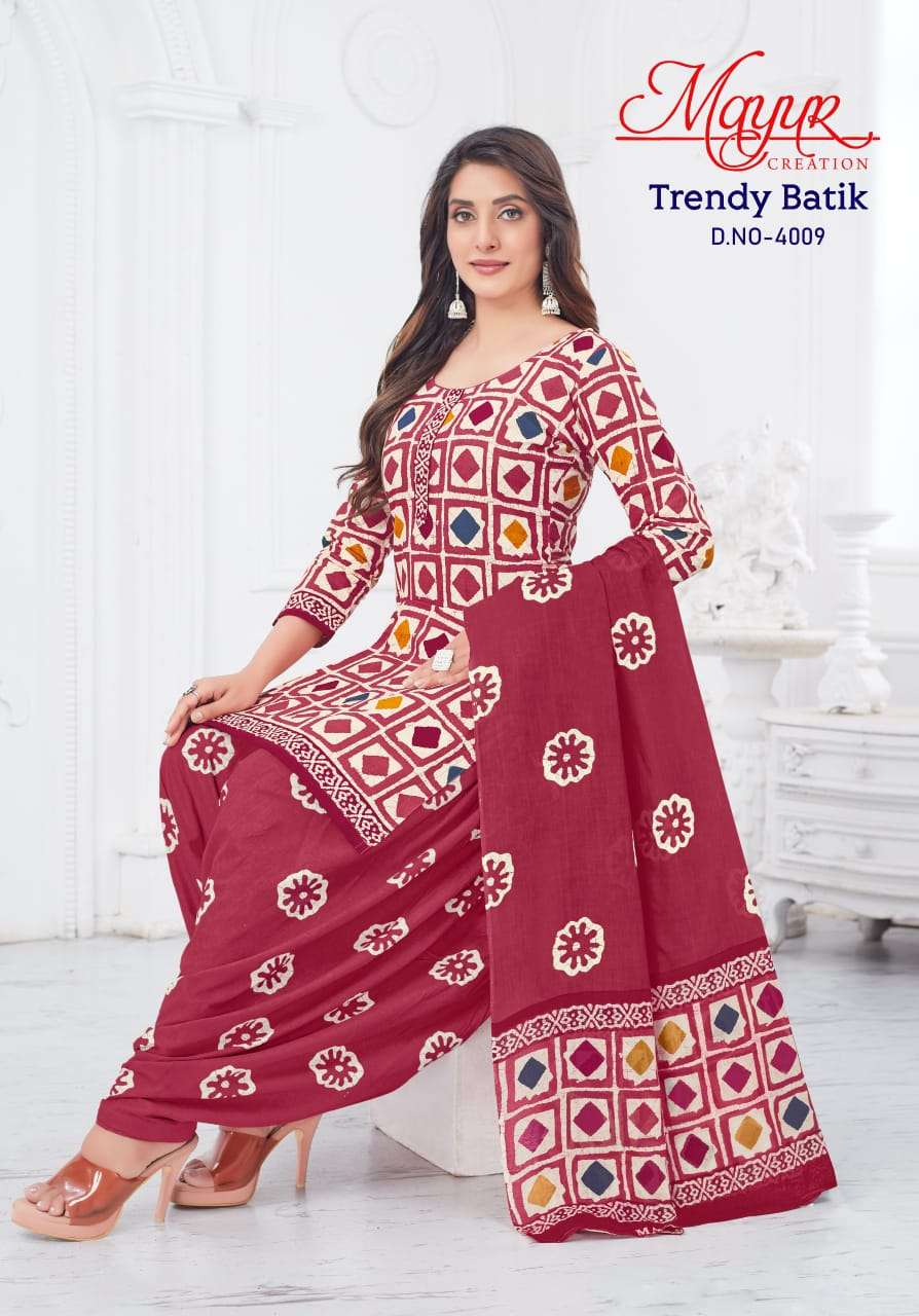 MAYUR CREATION TRENDY BATIK VOL 4 COTTON SALWAR SUIT