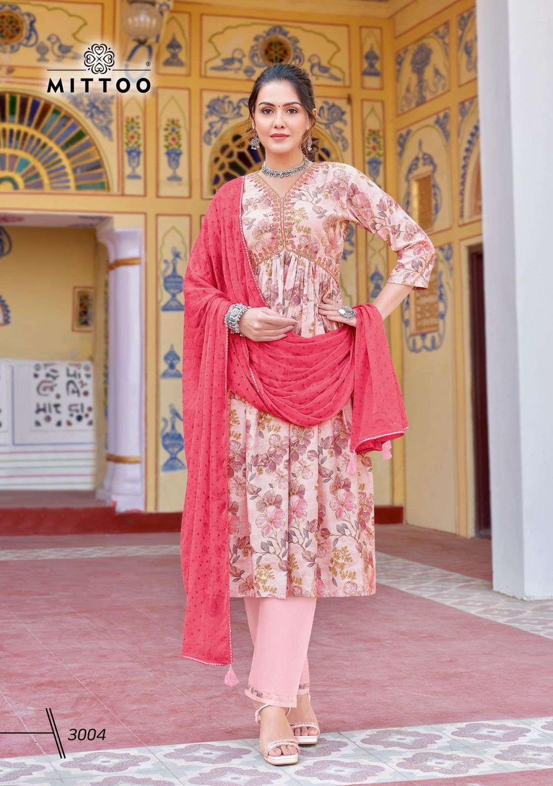 MITTOO NAYANTARA FANCY DESIGNER ALIA CUT PATTERN KURTI COMBO SET 