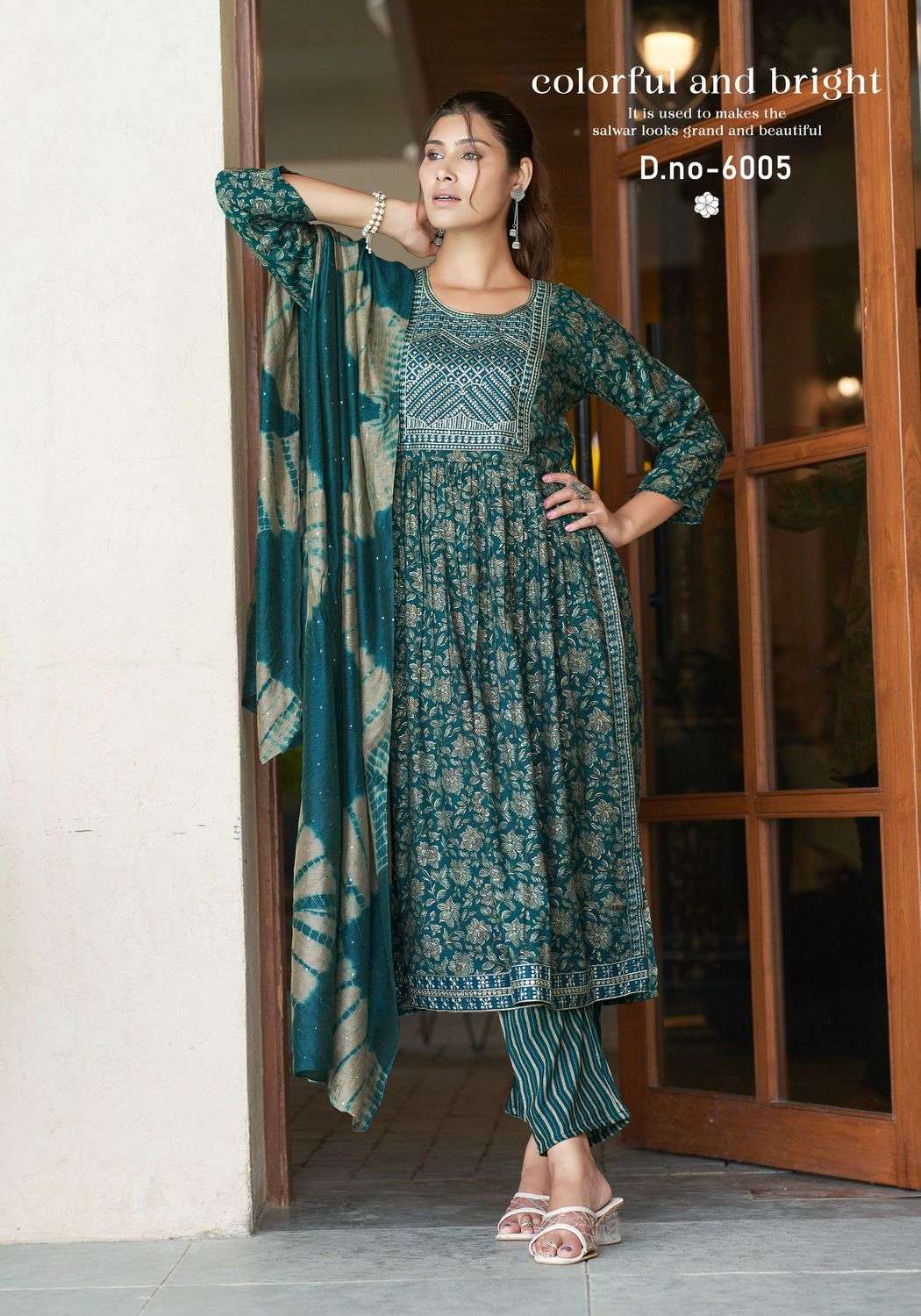 MYSTIC 9 SARA VOL 6 RAYON NAIRA CUT PATTERN KURTI COMBO SET 