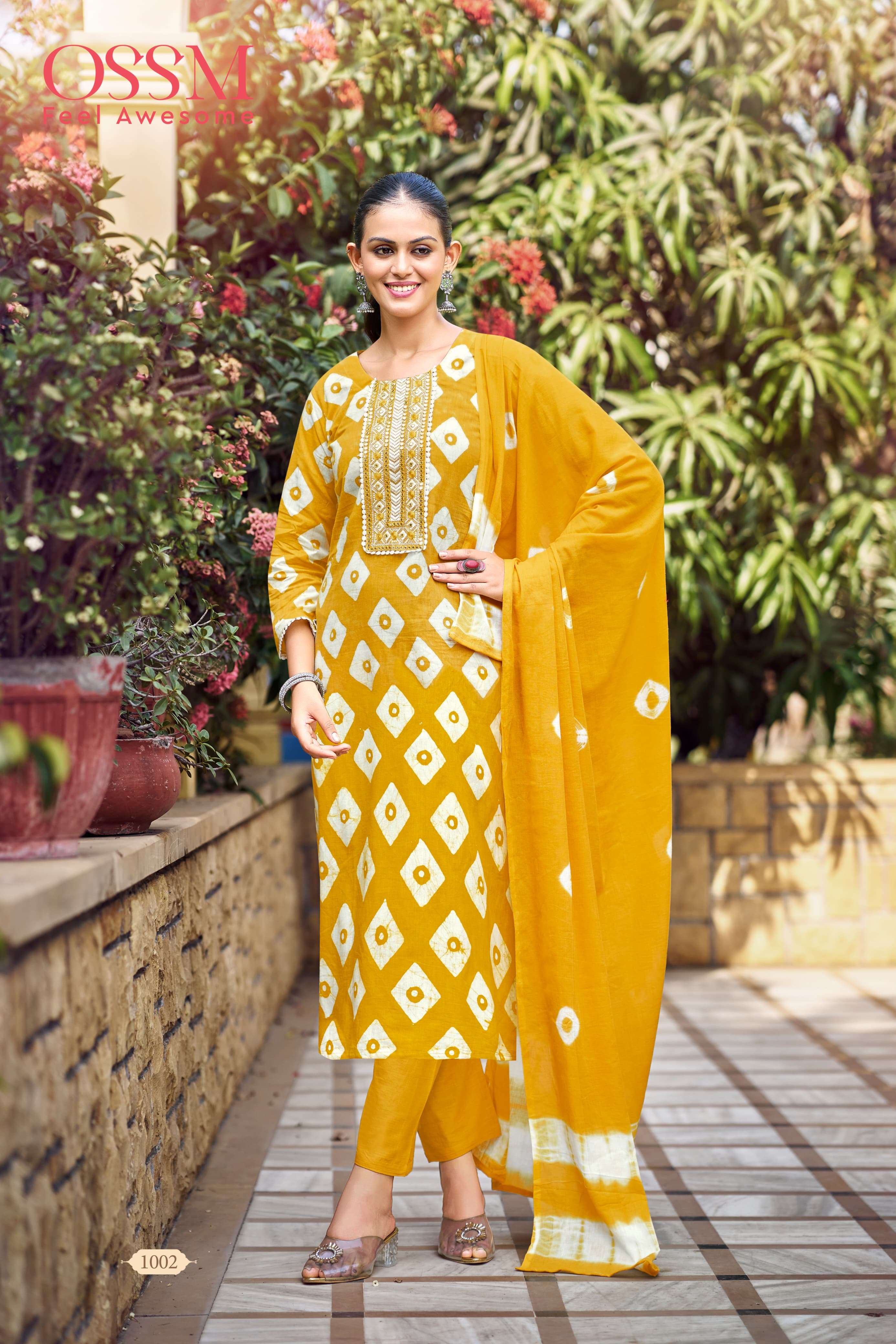 OSSM BATIK VOL 2 COTTON FANCY LADIES KURTI COMBO SET 