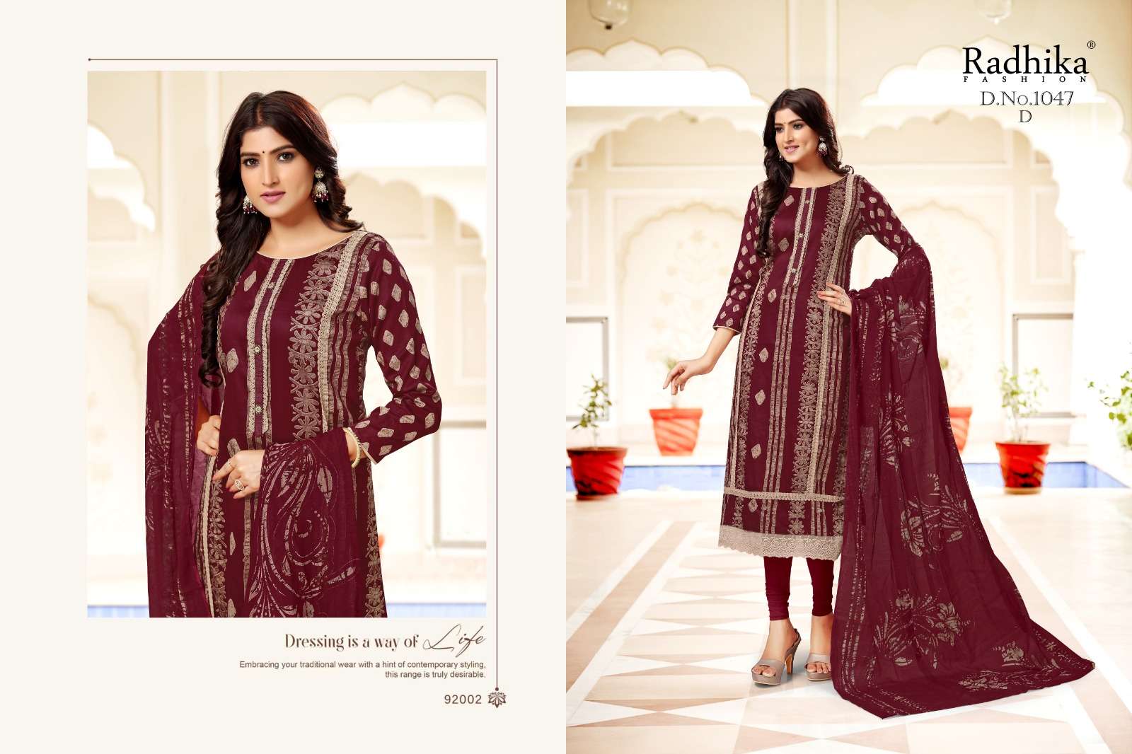 RADHIKA FASHION AZARA ROCKET JAM COTTON DESIGNER PRINT SUIT