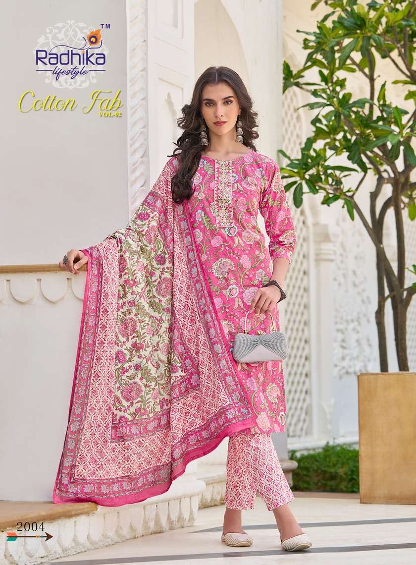 RADHIKA LIFESTYLE COTTON FAB VOL 2 COTTON PRINT FANCY KURTI COMBO SET 