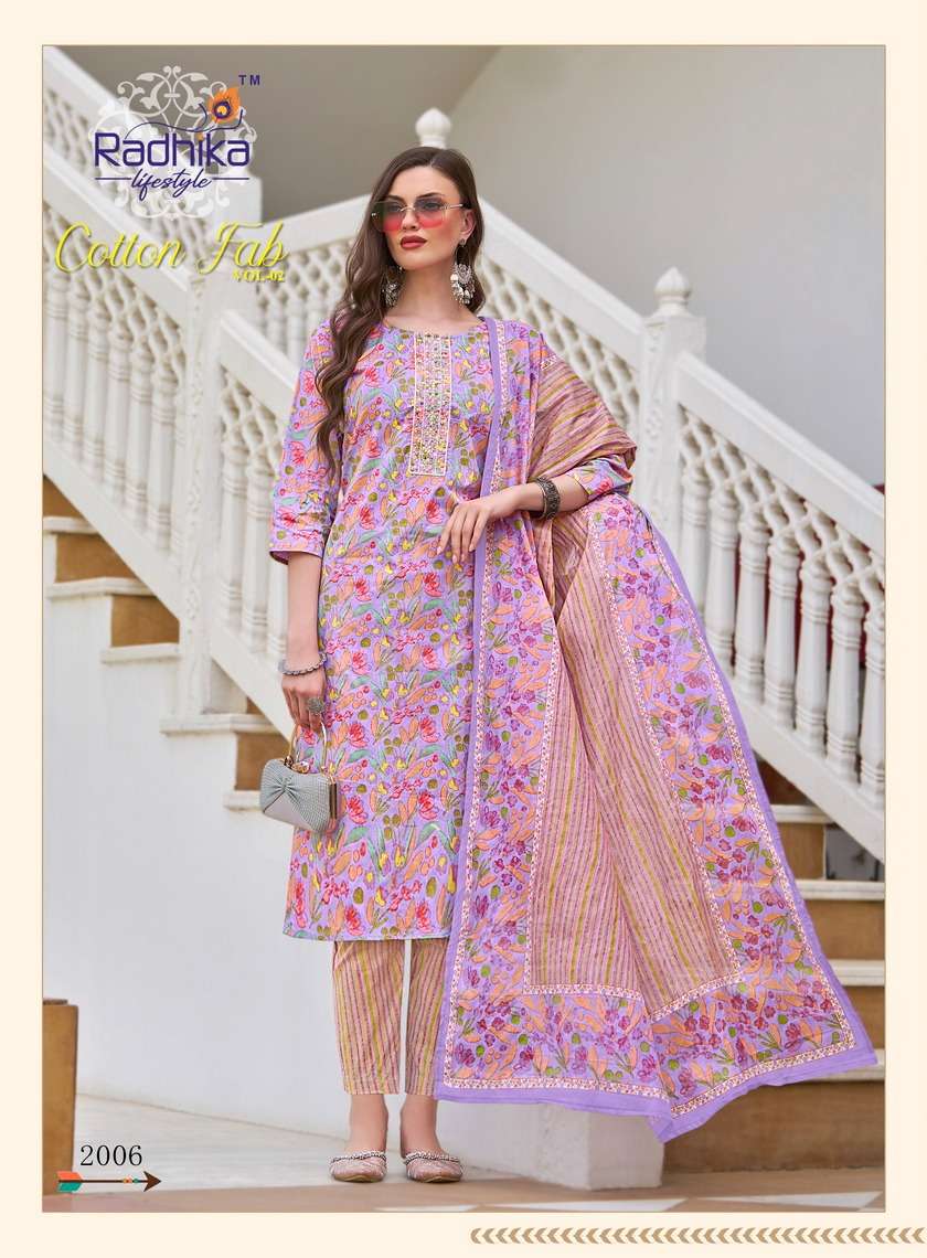 RADHIKA LIFESTYLE COTTON FAB VOL 2 COTTON PRINT FANCY KURTI COMBO SET 