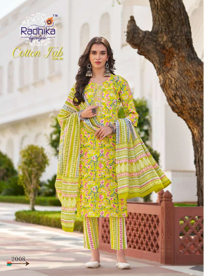 RADHIKA LIFESTYLE COTTON FAB VOL 2 COTTON PRINT FANCY KURTI COMBO SET 