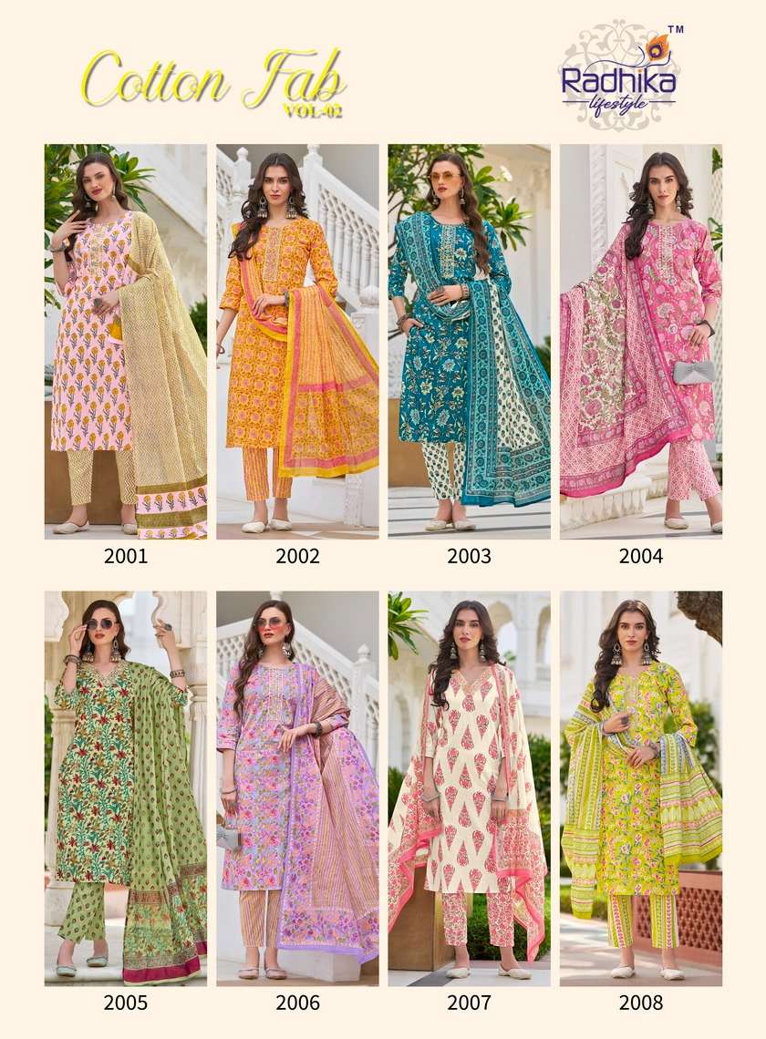 RADHIKA LIFESTYLE COTTON FAB VOL 2 COTTON PRINT FANCY KURTI COMBO SET 