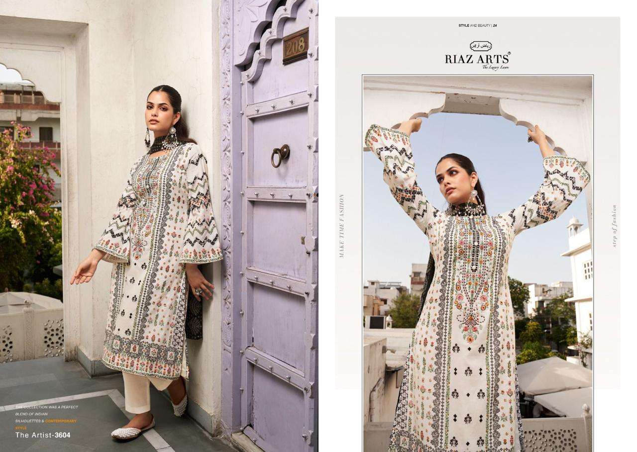 RIAZ ARTS THE ARTIST VOL 2 LAWN COTTON DIGITAL PRINT SUIT